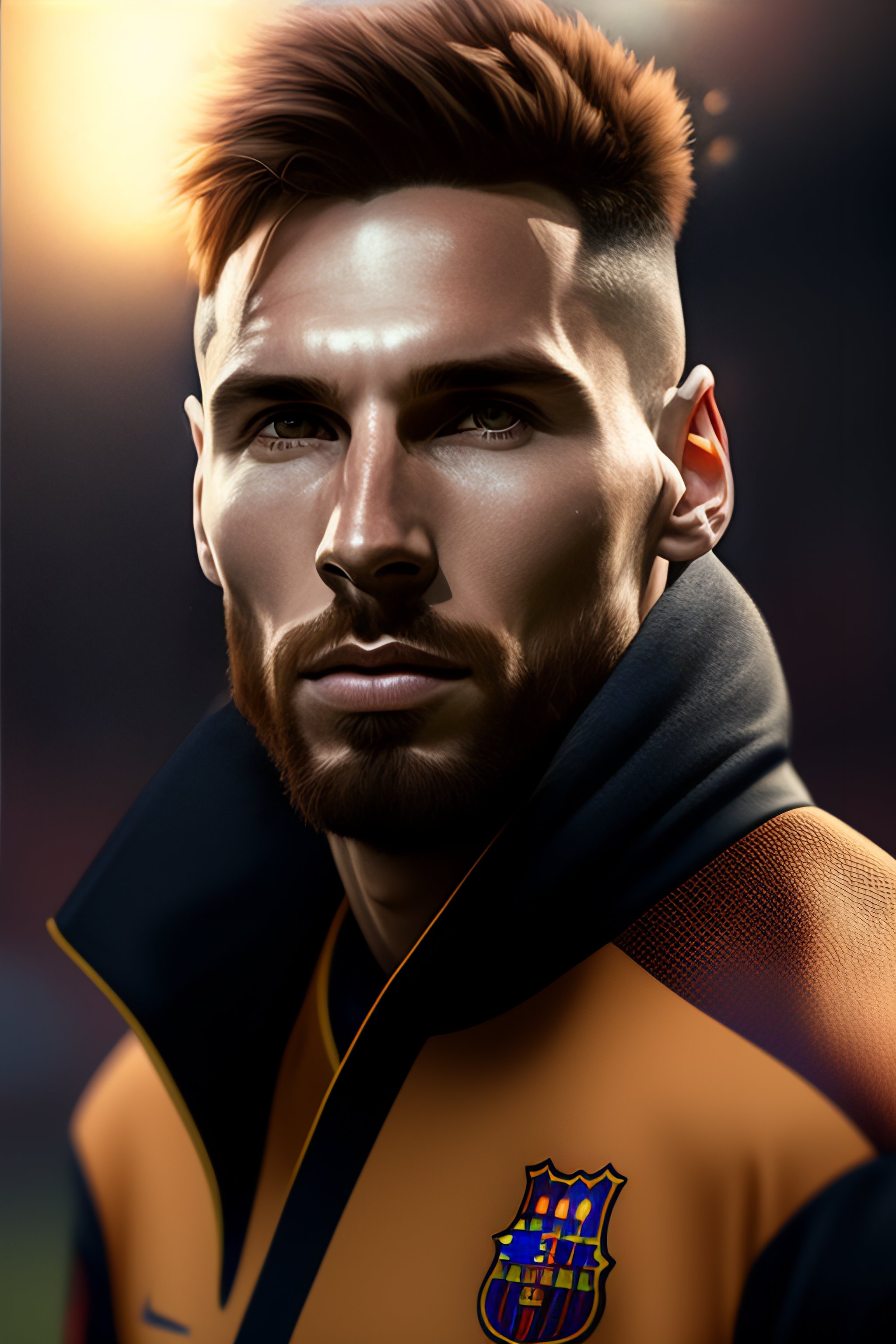 Lexica Leo Messi Character Art Wearing Soccer Jersey Cinematic