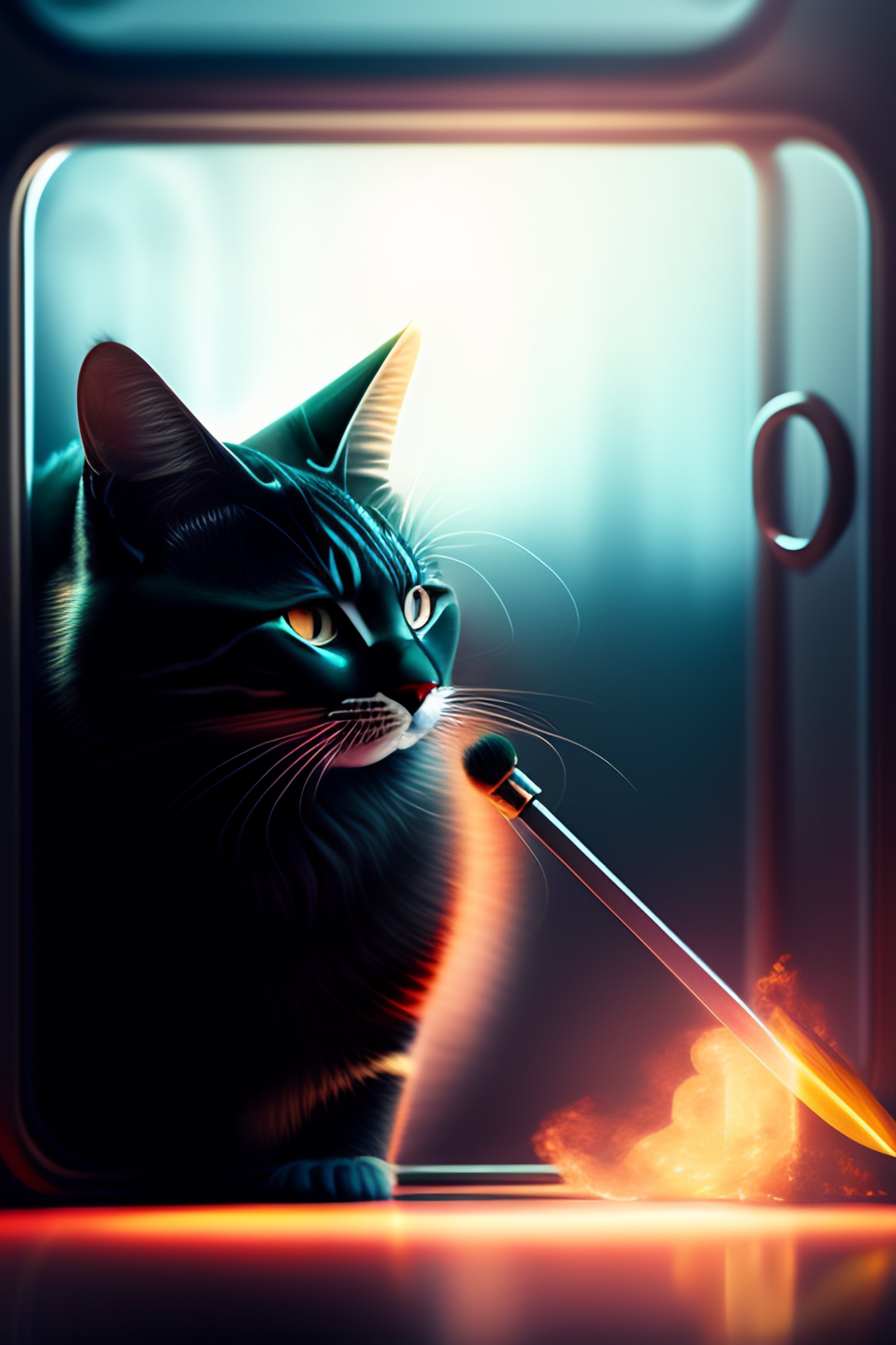 Lexica Noun with weapon in hand, high quality, hyper realistic