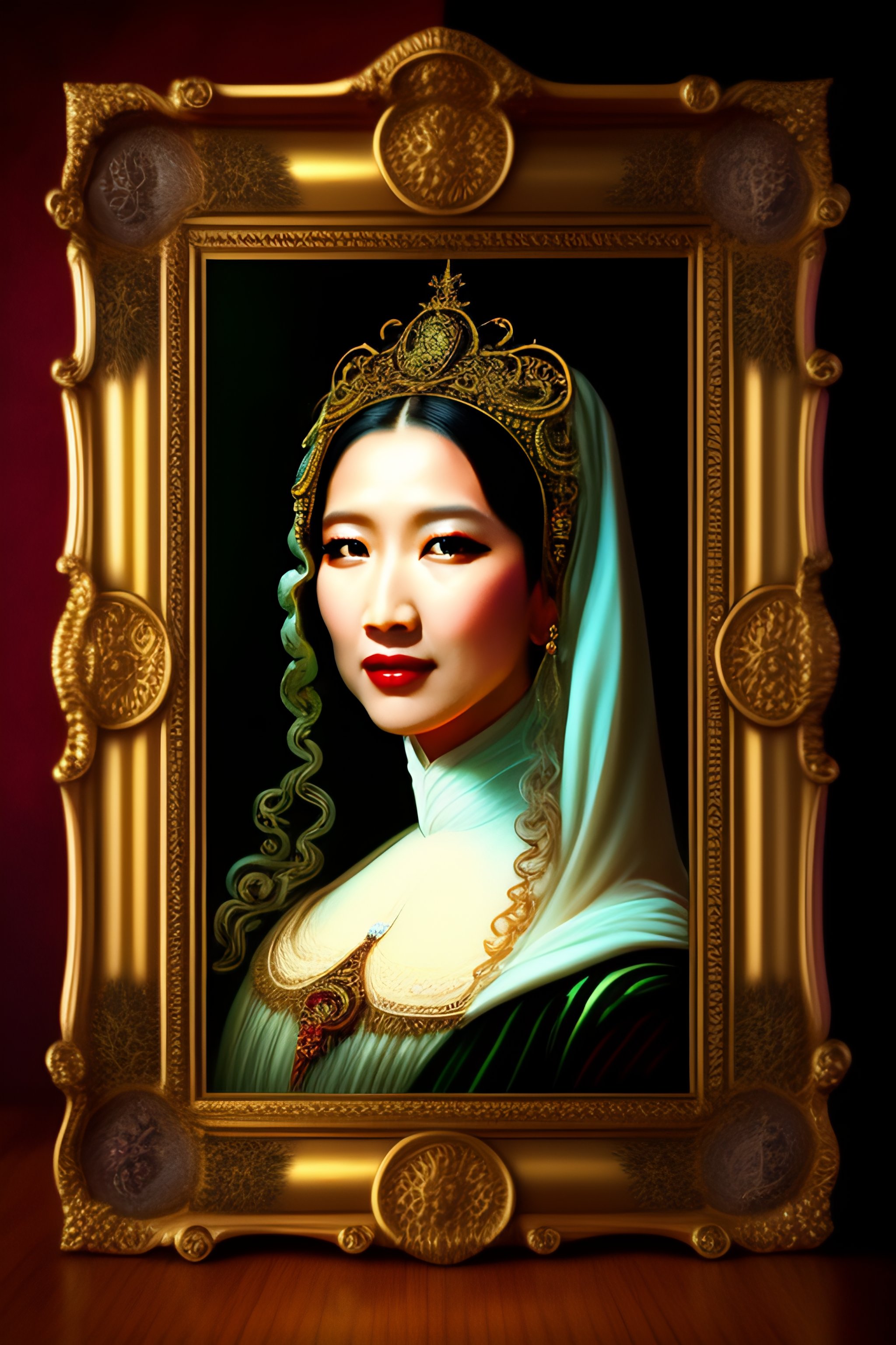 Lexica - Baroque Frame crawling with worms. Portrait of Cthulhu ...