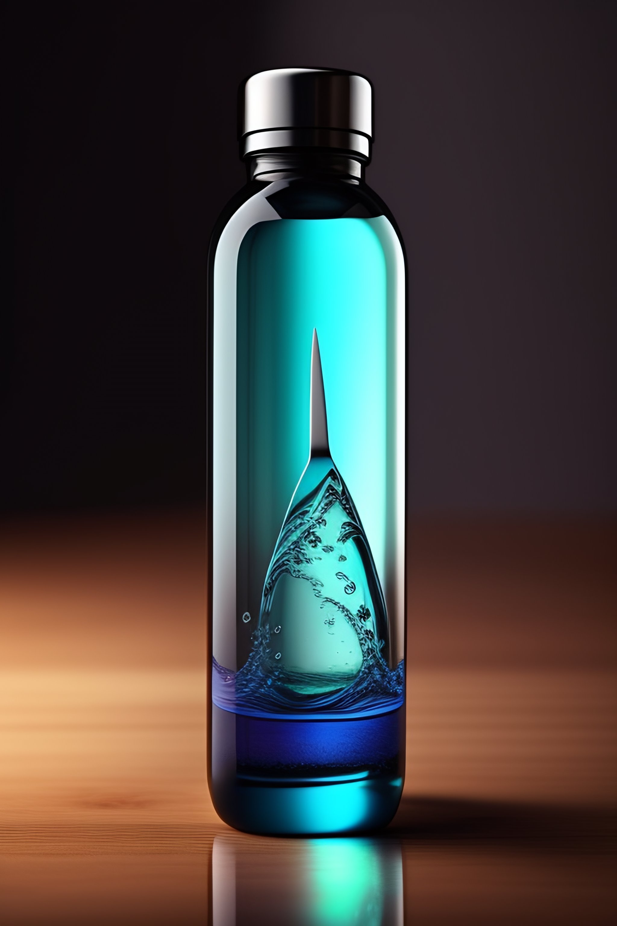 Lexica A water bottle with knife