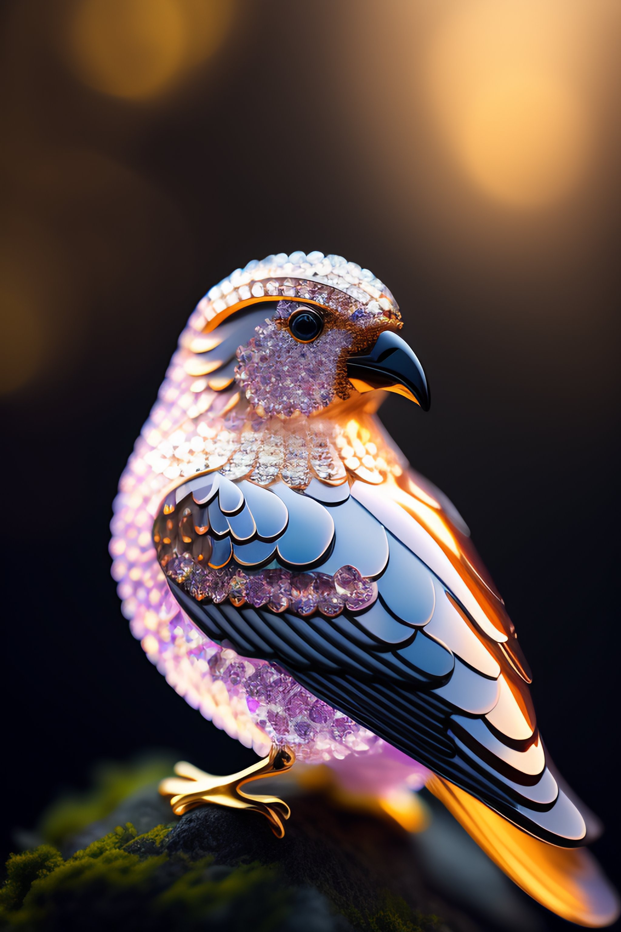 CLEAR CRYSTAL BIRD