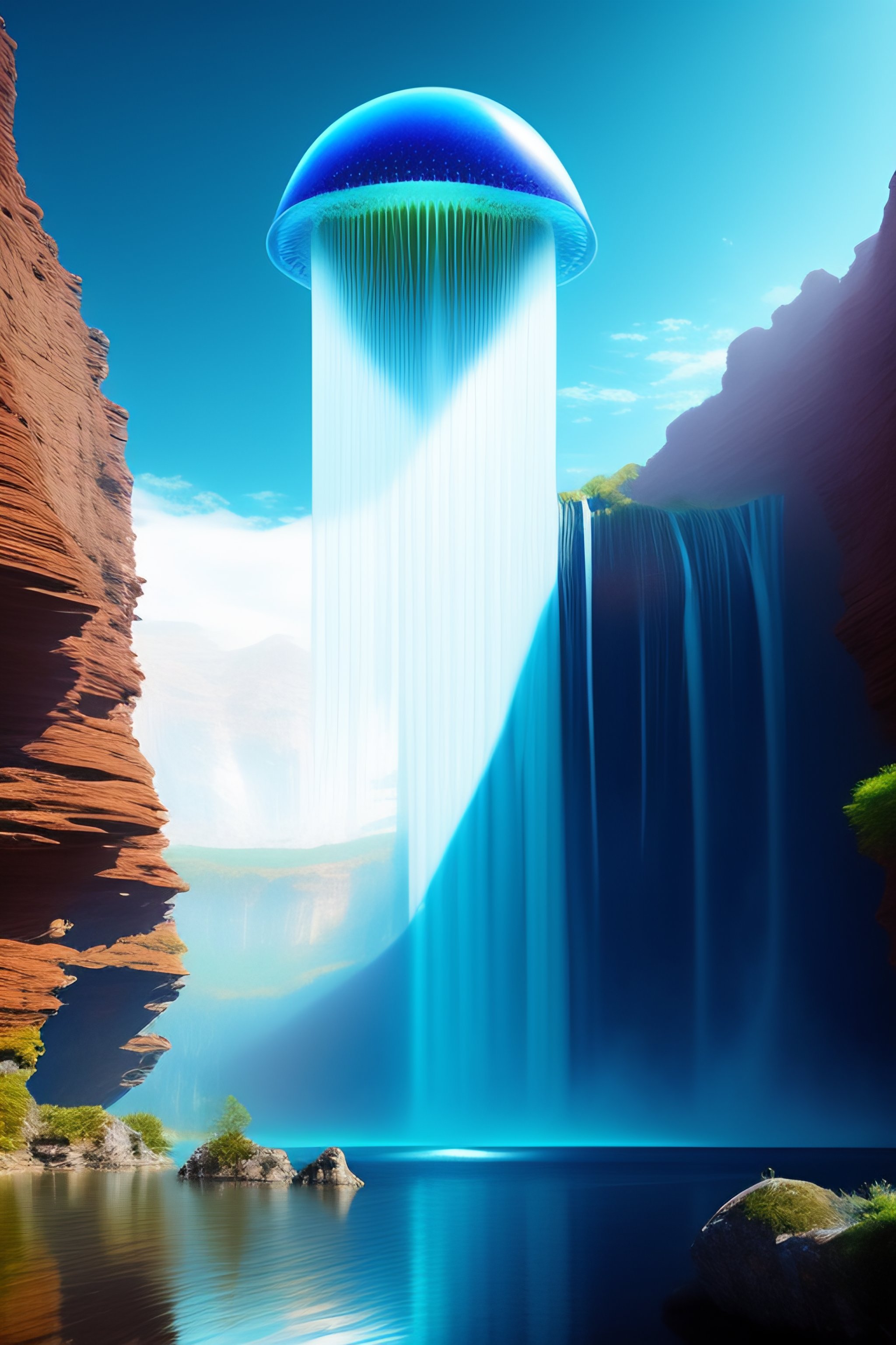 Lexica - Spatial extraterrestrial jellyfish, strange waterfall ...