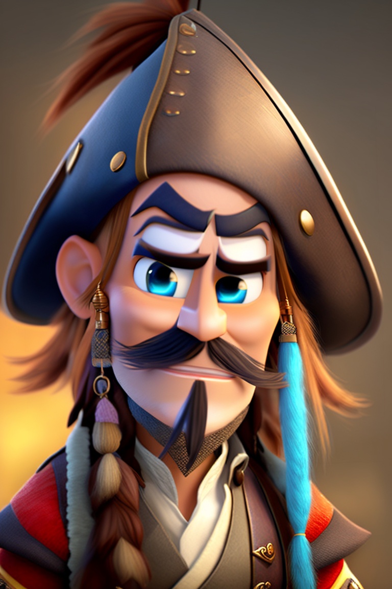Lexica Derp charactar, disney pixar, jack sparrow