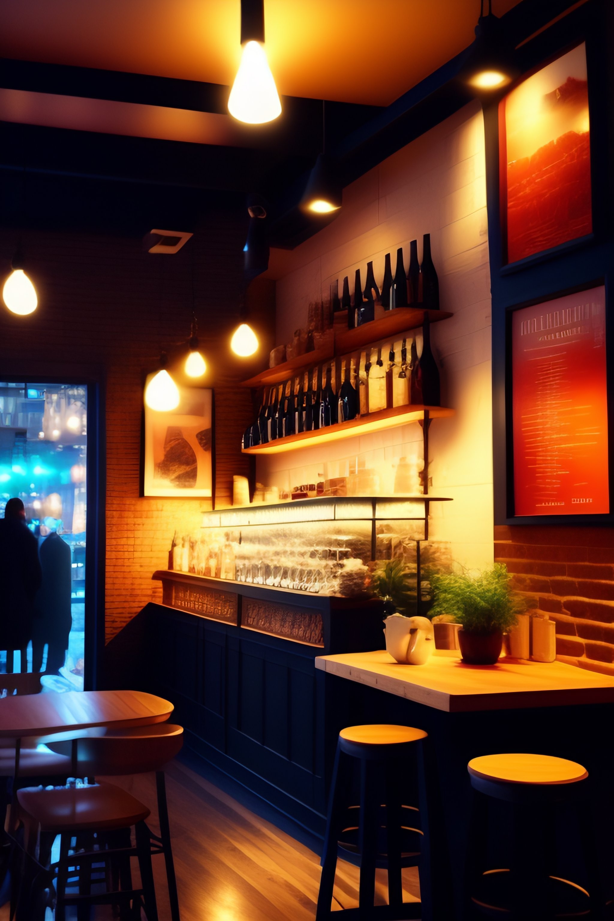 Lexica - Montreal coffee, wine, small restaurant, hipster interior