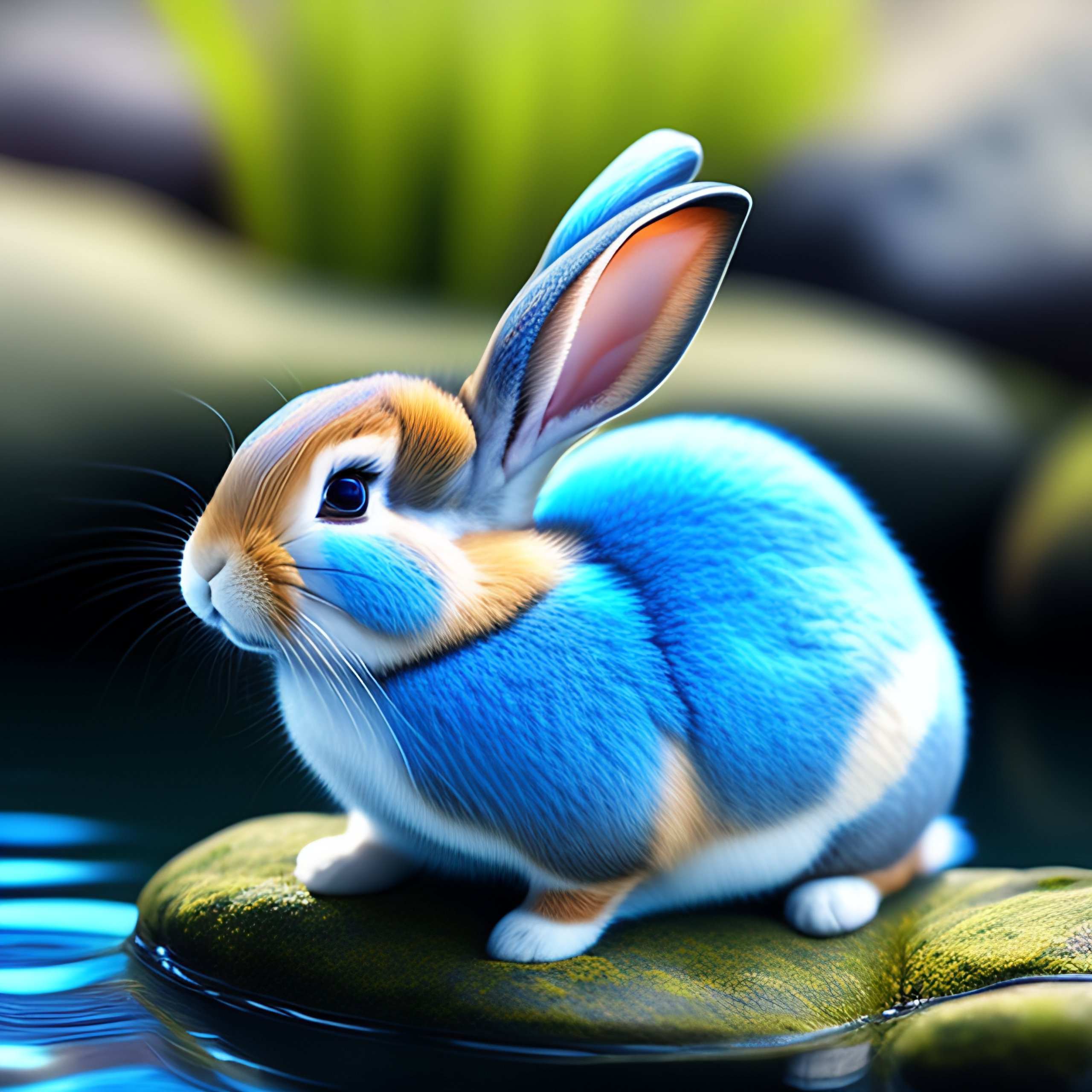 Lexica - Water blue rabbit