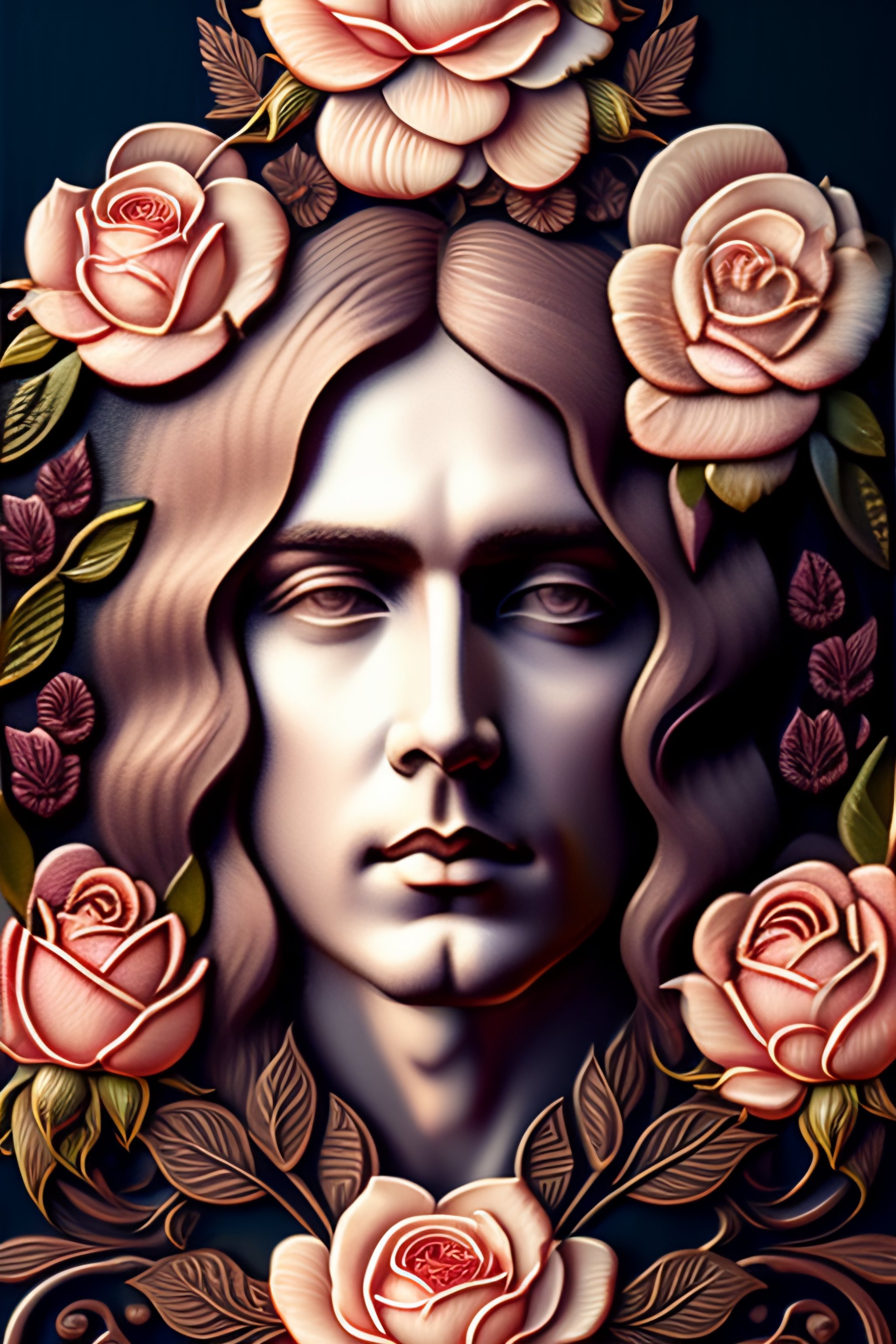 Lexica - JARED LETO With classical floral elements emanating from ...