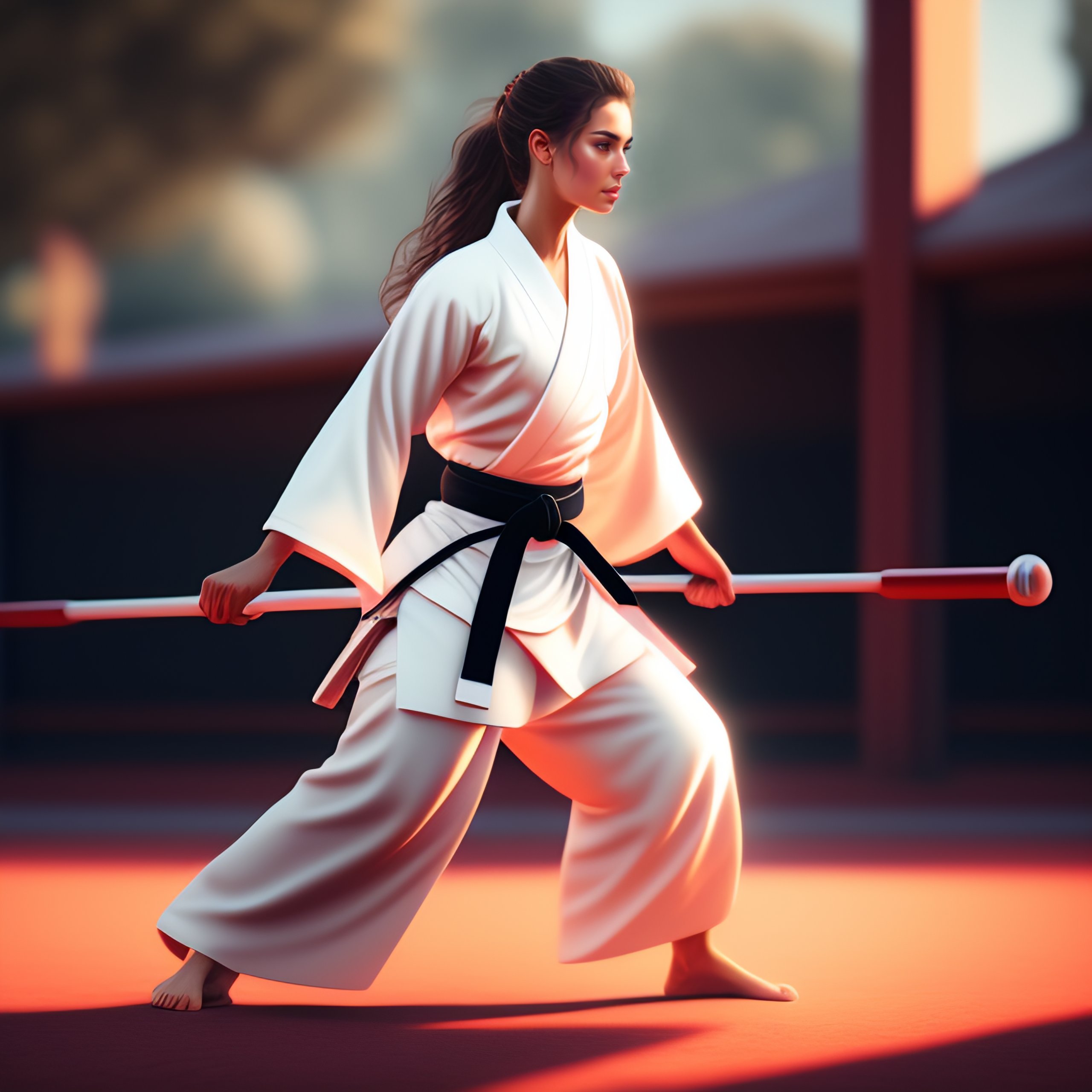 Lexica - Art of aikido girl, 20 years, peruvian girl, girl hitting ...