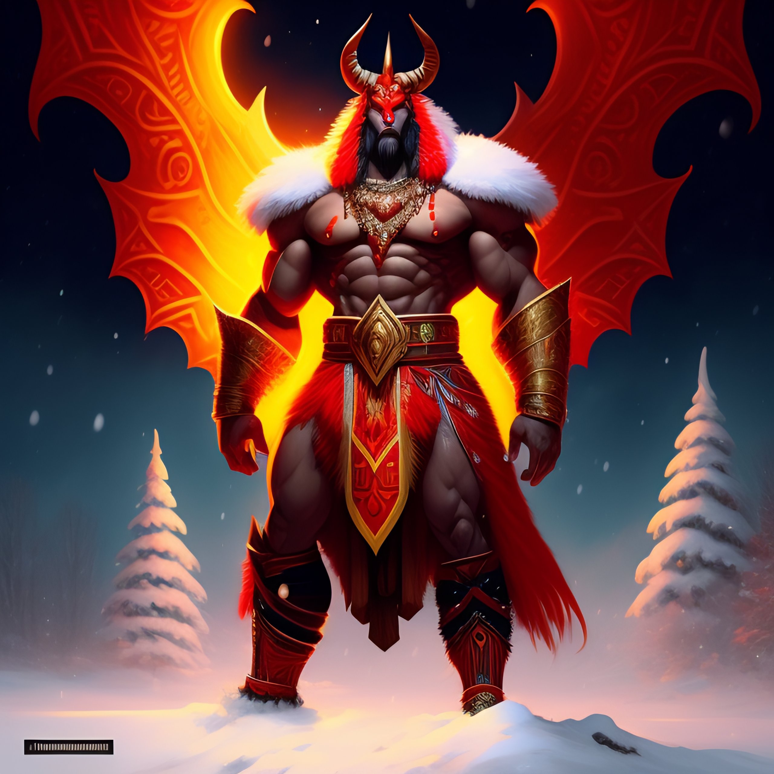 Lexica - Giant muscular balkan kuker humanoid monster in tribal clothig ...