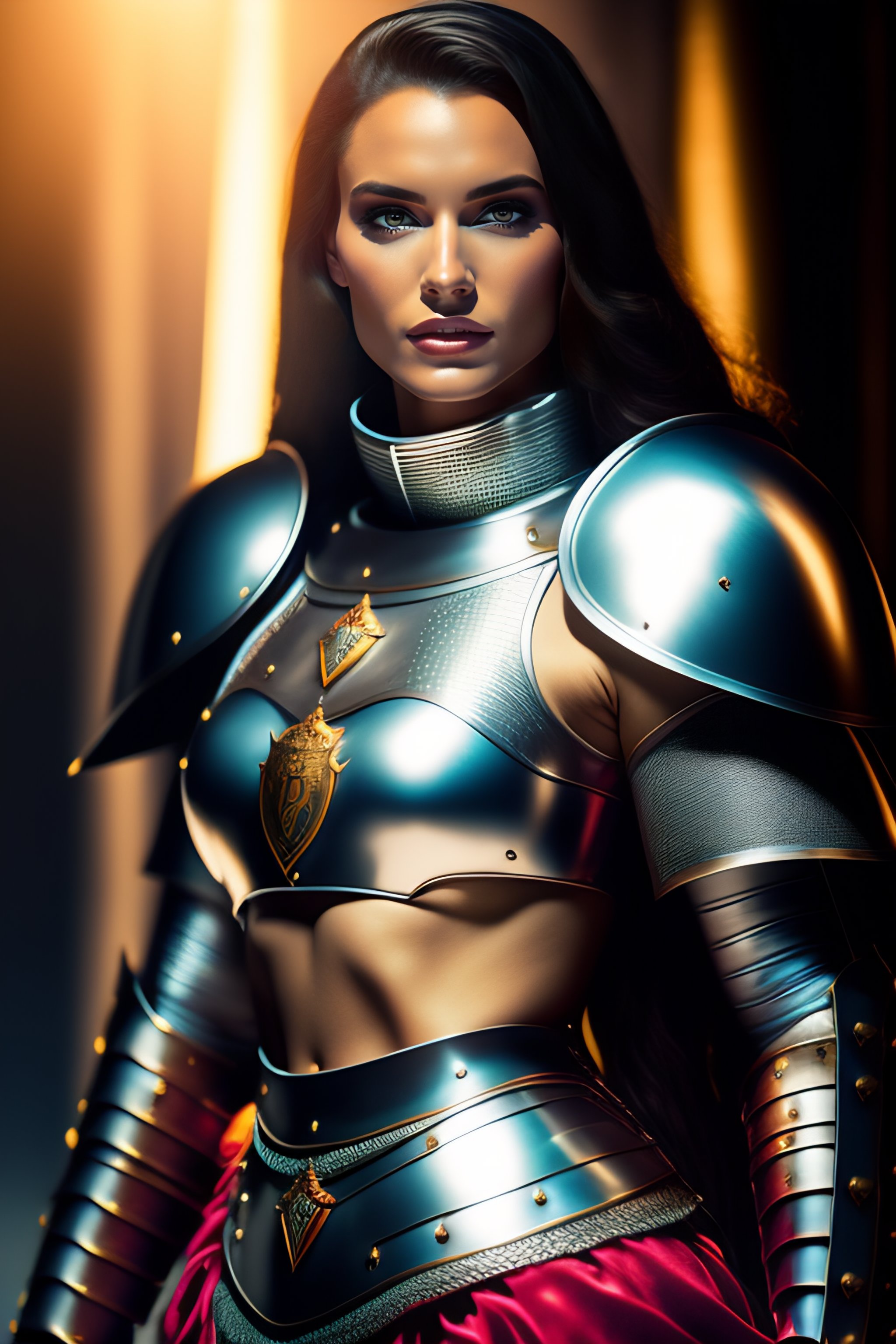 Lexica Portrait Of A Female Knight Cute Metal Bikini Really Nice Proportions Photorealism