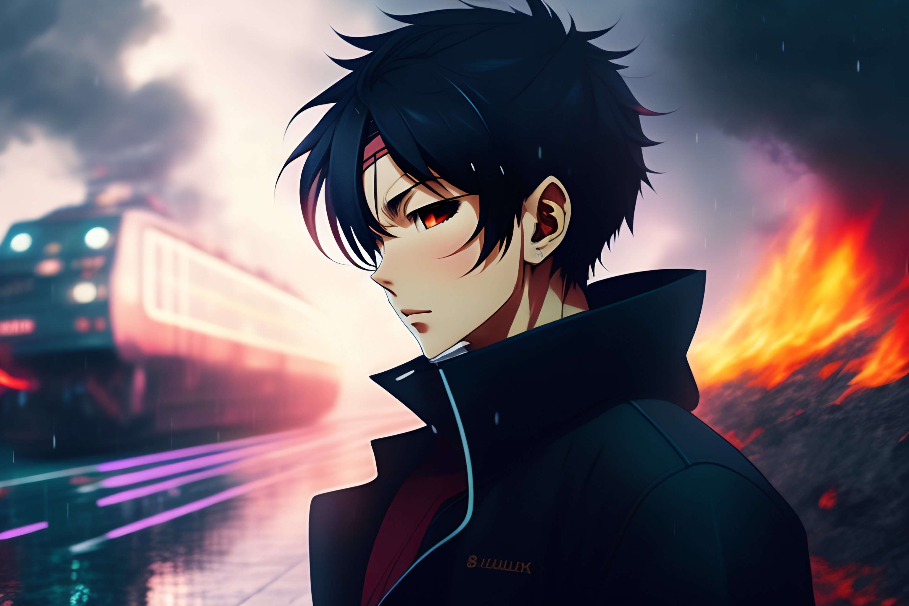 Lexica - Anime, {{{{ink}}}}, {ruin}, dynamic angle, (sketch),(looking ...