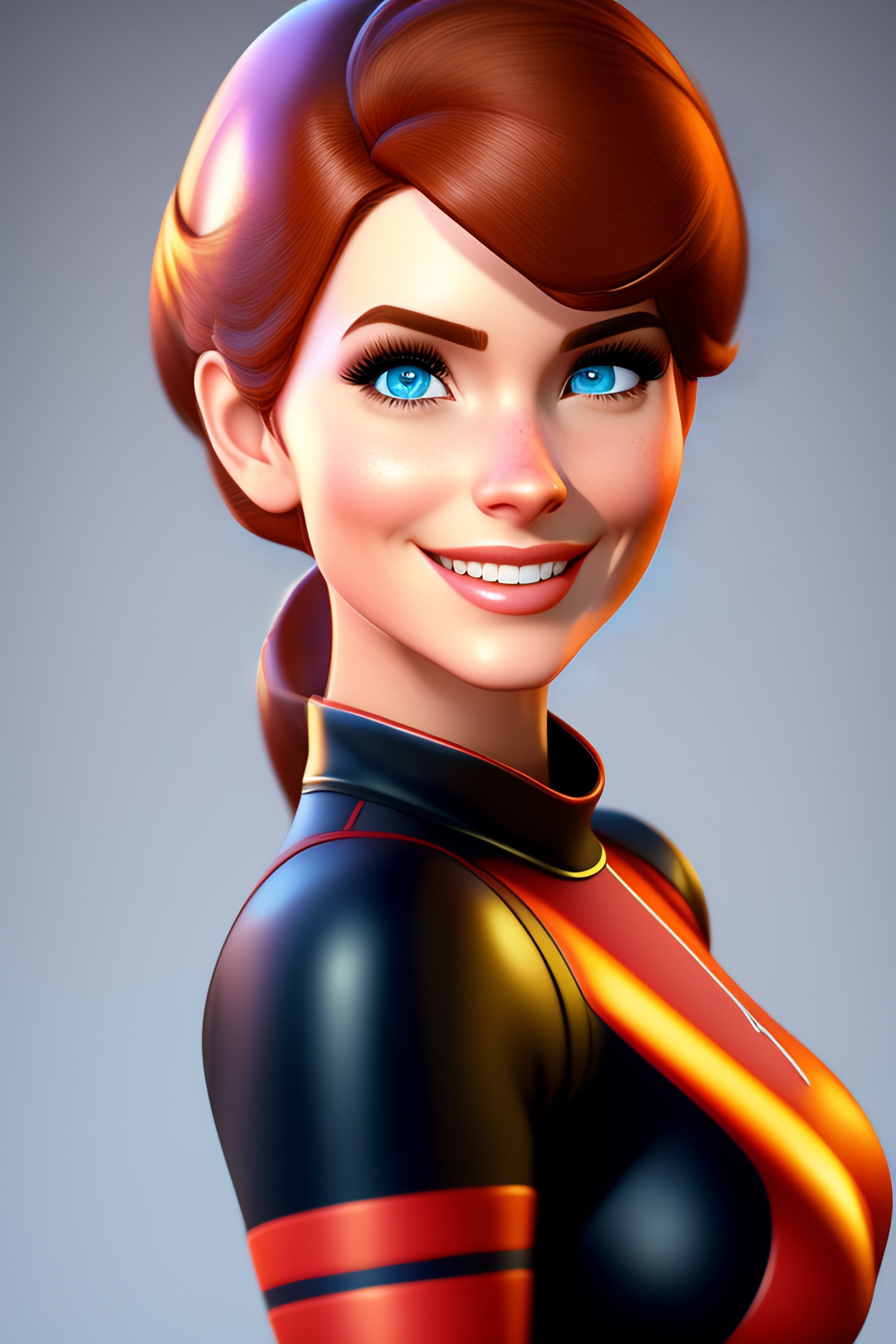 Lexica - Amouranth 3d character cartoon disney pixar render