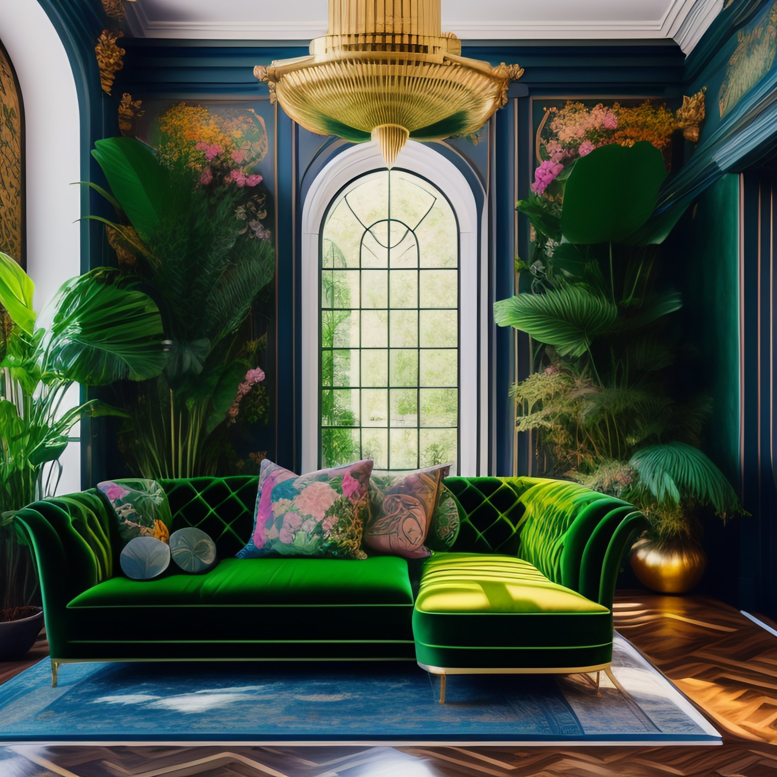 Lexica - Architectural Digest photo of a maximalist green {vaporwave ...