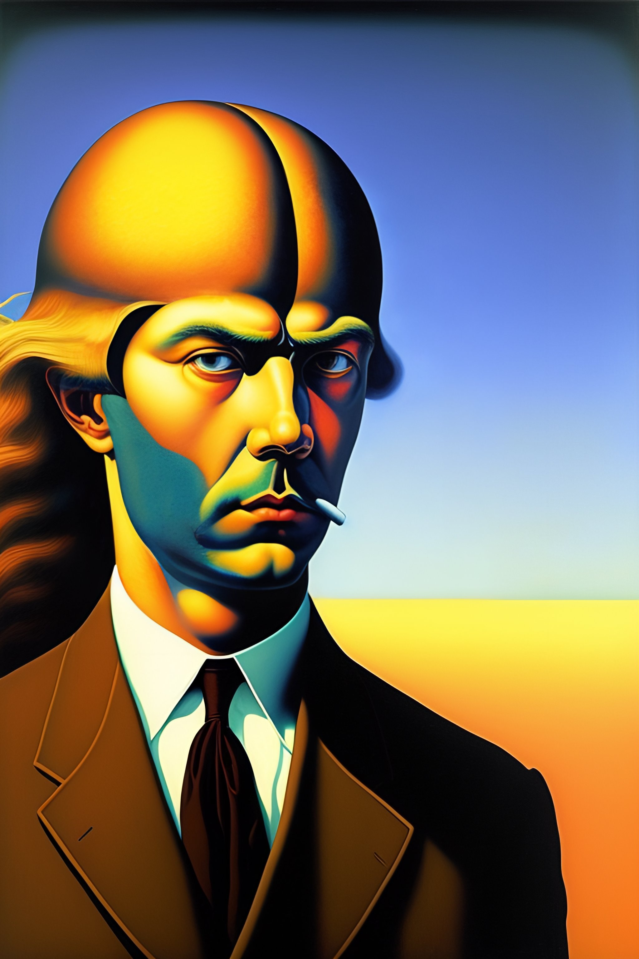 Lexica - Portrait of a demon by Magritte