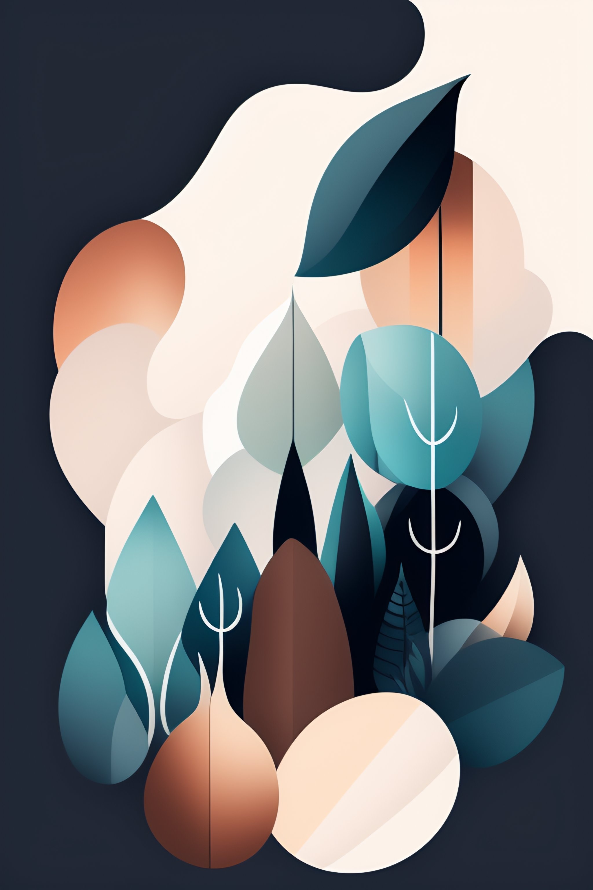 Lexica The abstract , creative art, soft colors mono chromatic, shape