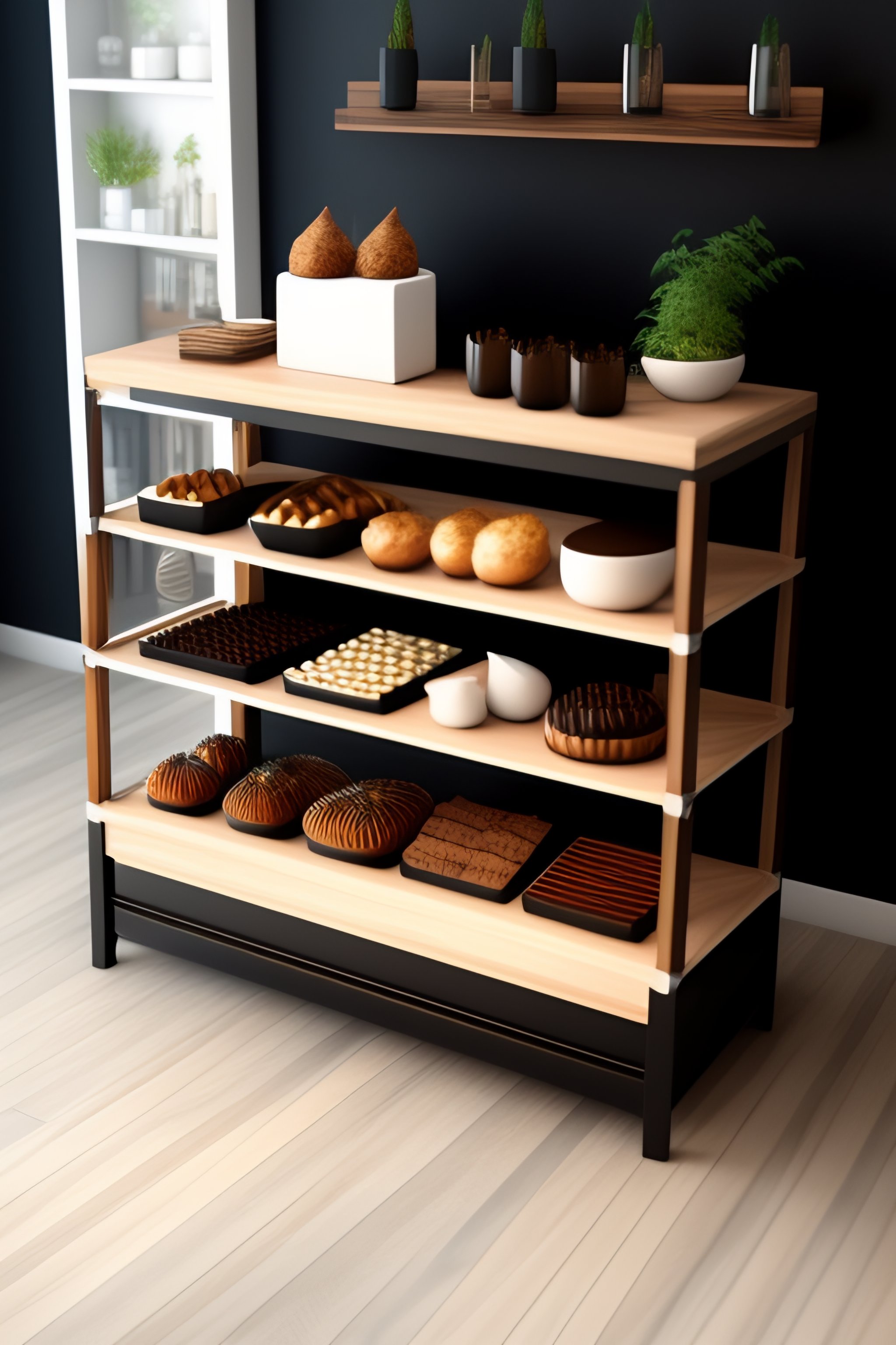 Lexica - A display stand made from wood, sleek, to be kept in retail ...