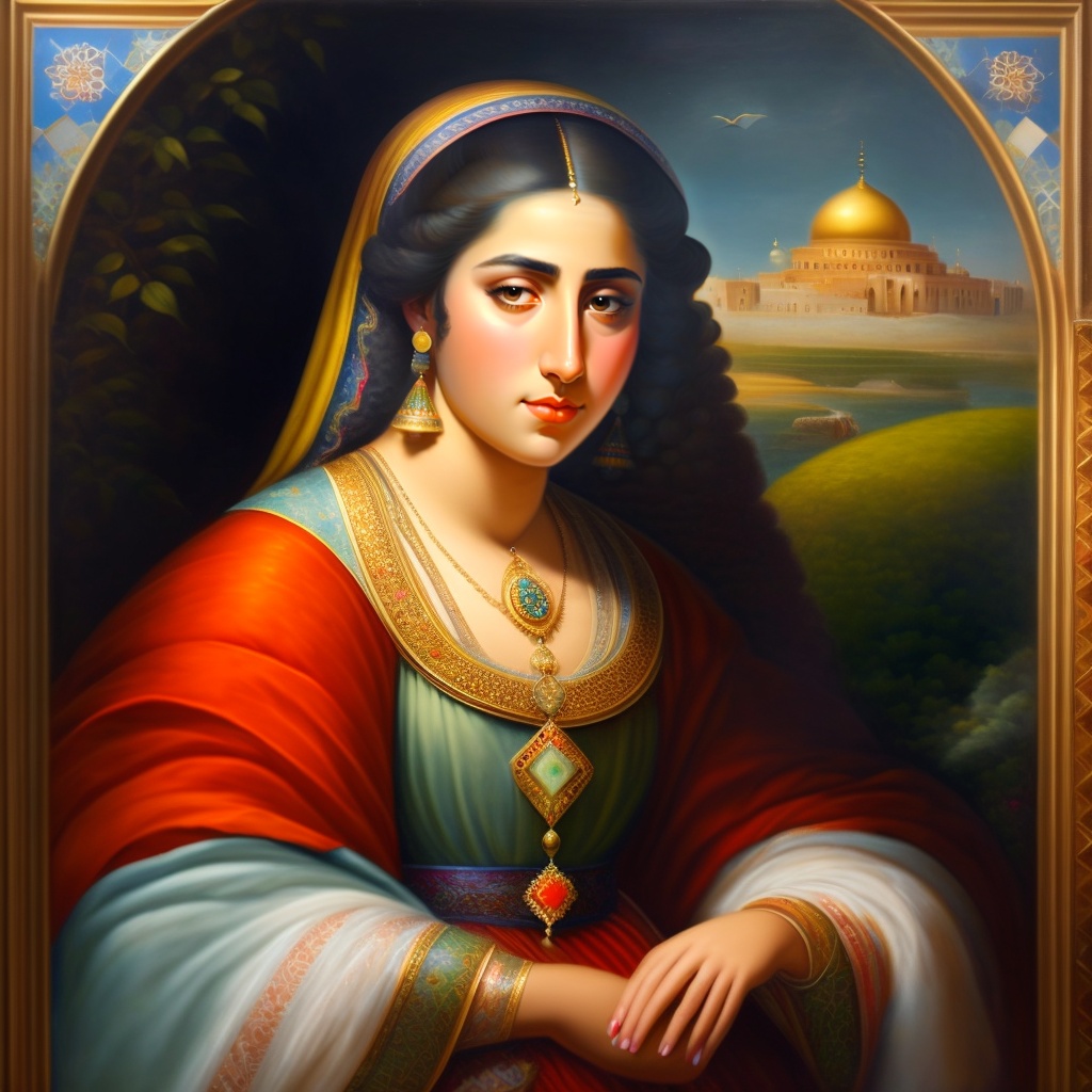 Lexica - Female artist of paintings from the Middle East, magic