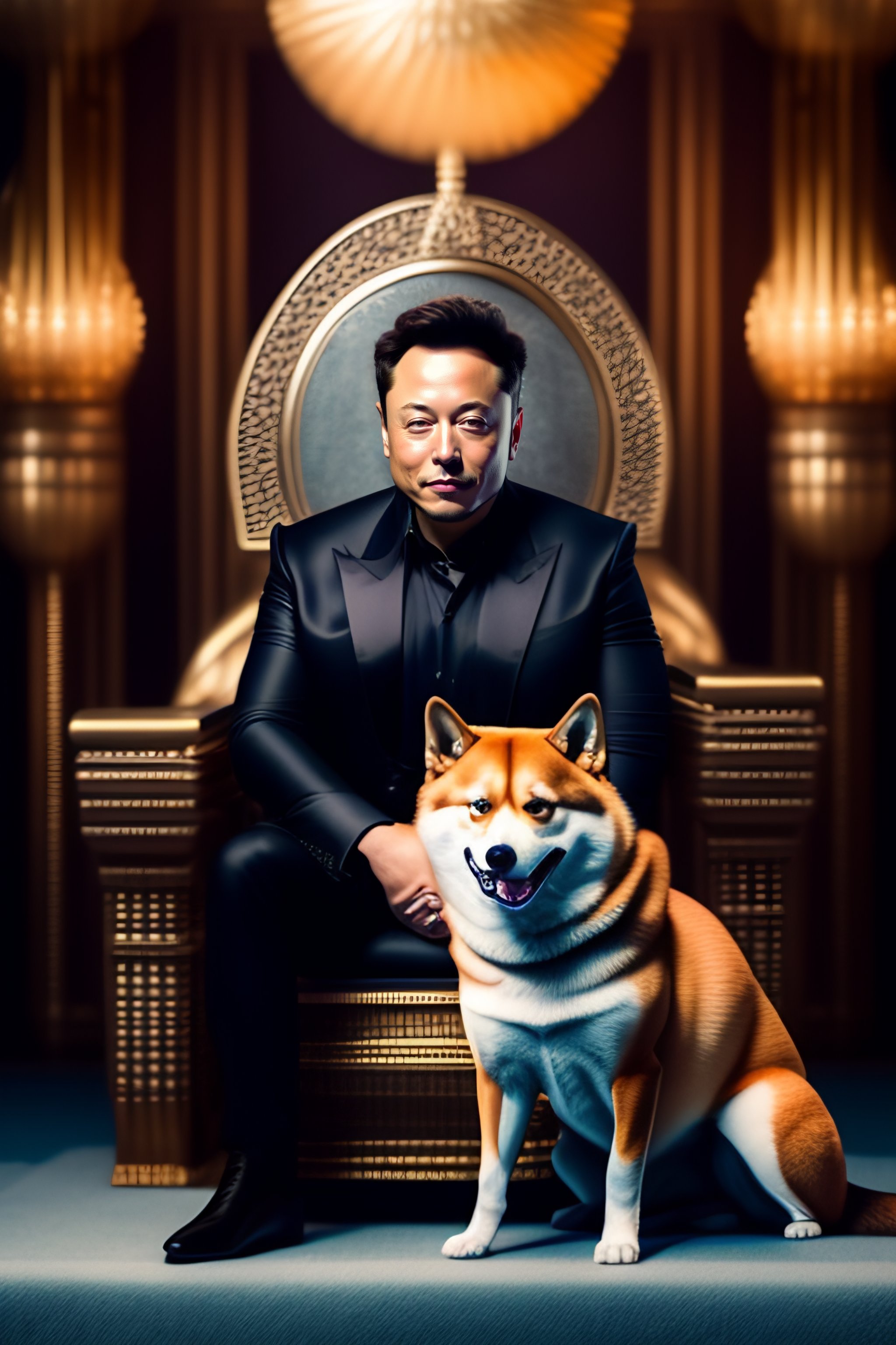 Lexica - Elon musk + muheeb sulaiman + a shiba inu . all on one photo ...
