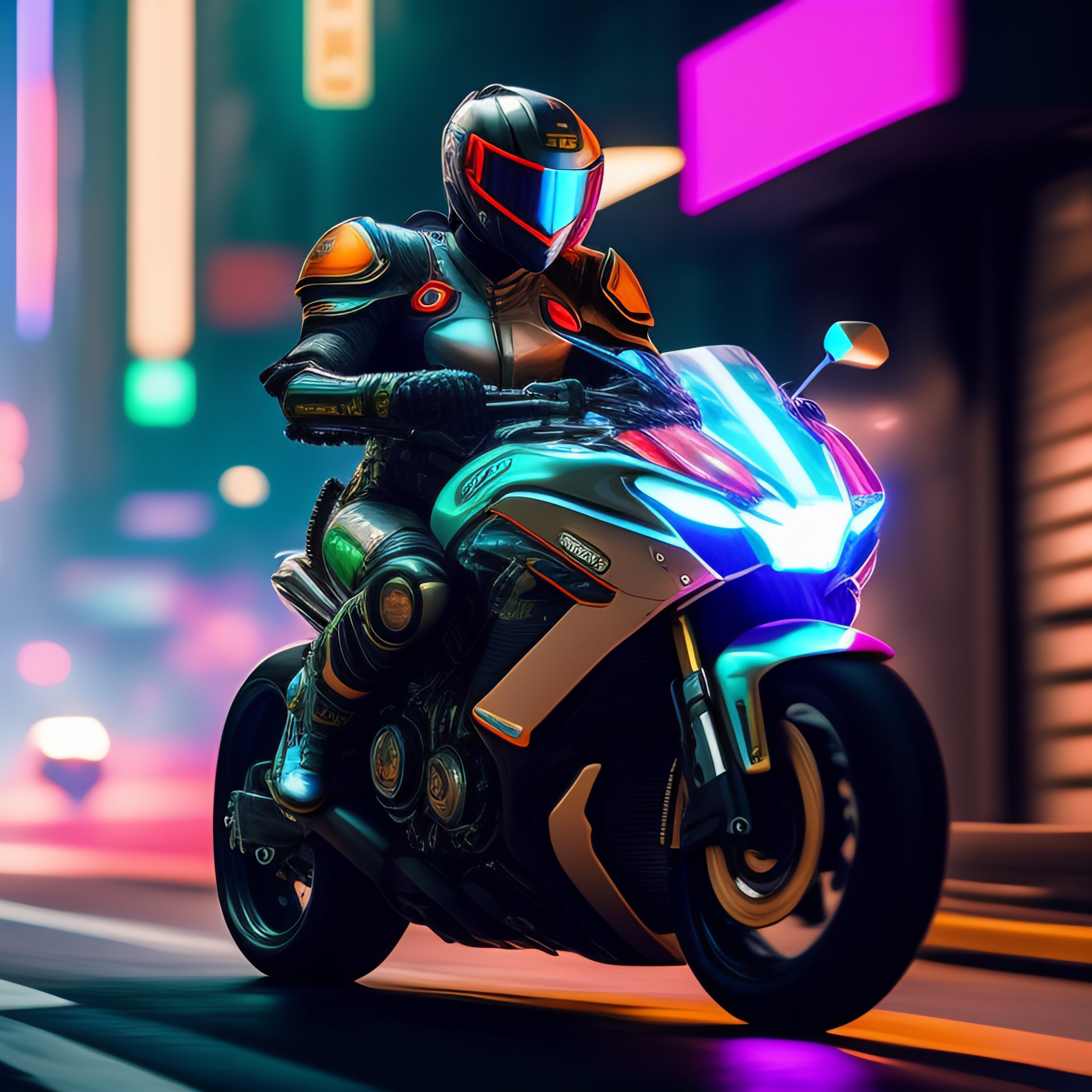 Lexica - A Kamen Rider wearing a full-body tech mech rides a motorcycle ...