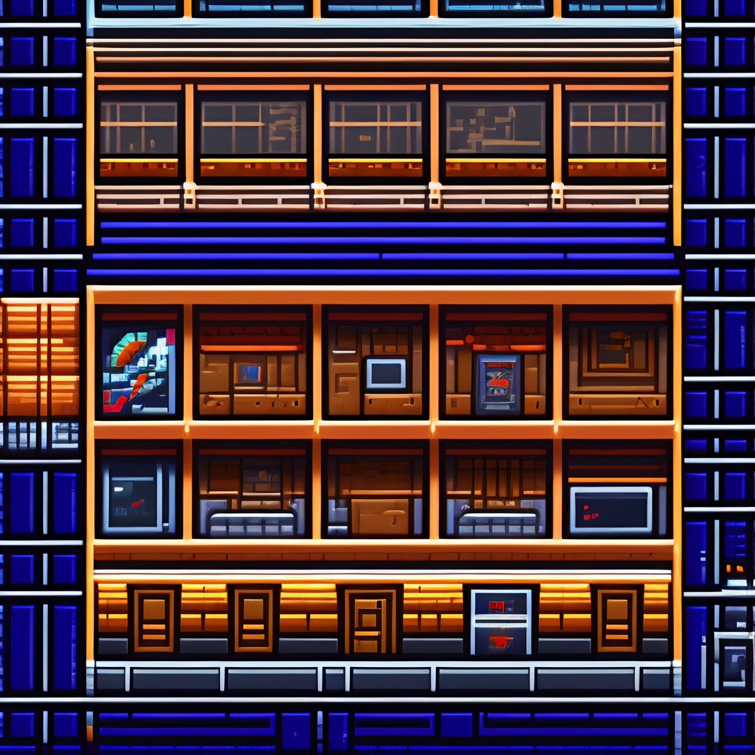 Lexica - Pixel art, cyberpunk style, spritesheet 32x32, street tiles