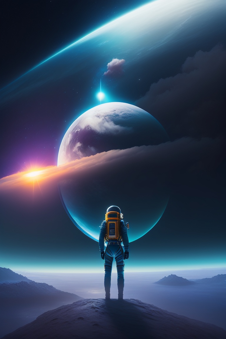 Lexica - In the silent expanse of space, the stranded astronaut floats ...
