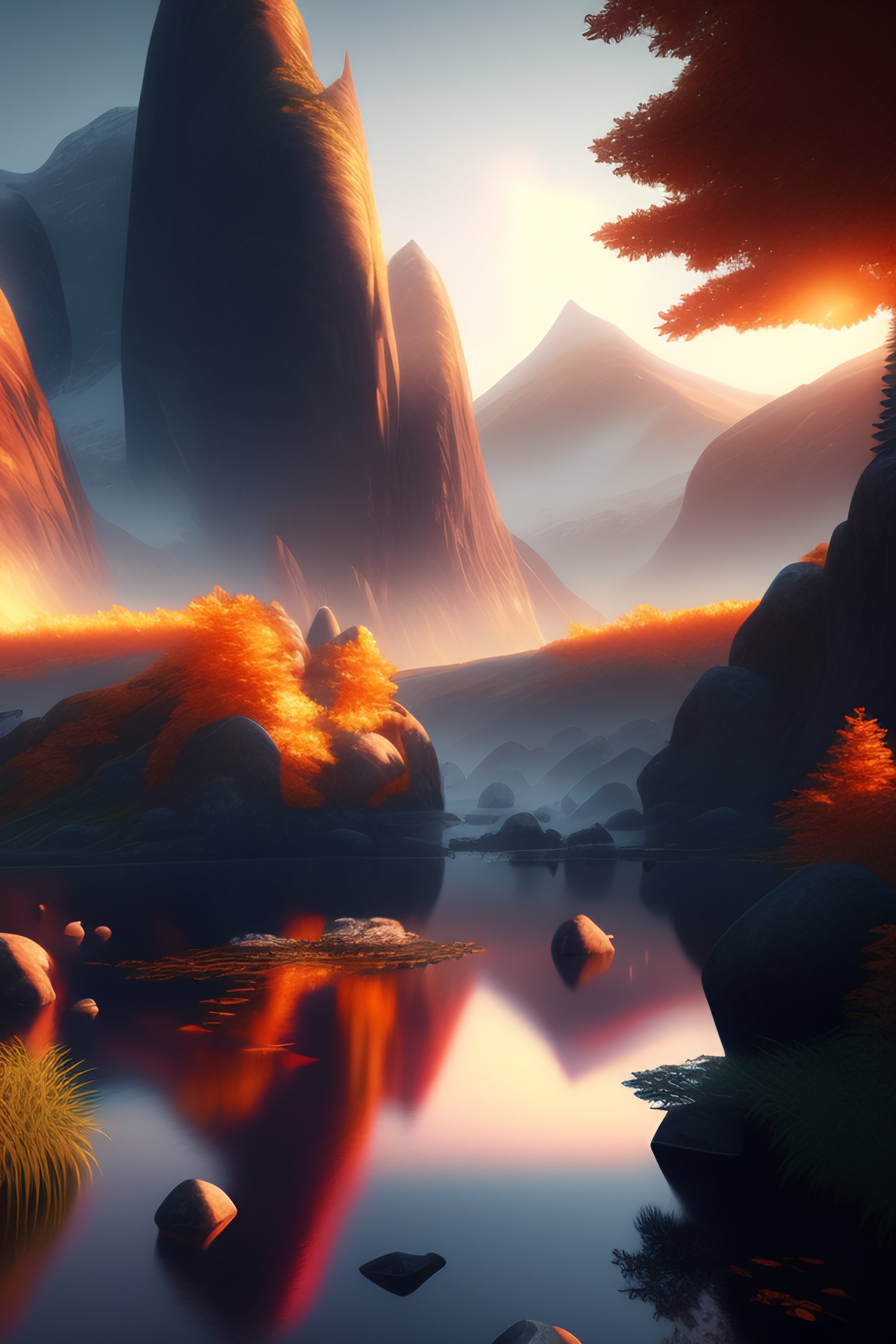 Lexica - Beautiful landscape, dramatic lighting, intricate, elegant ...