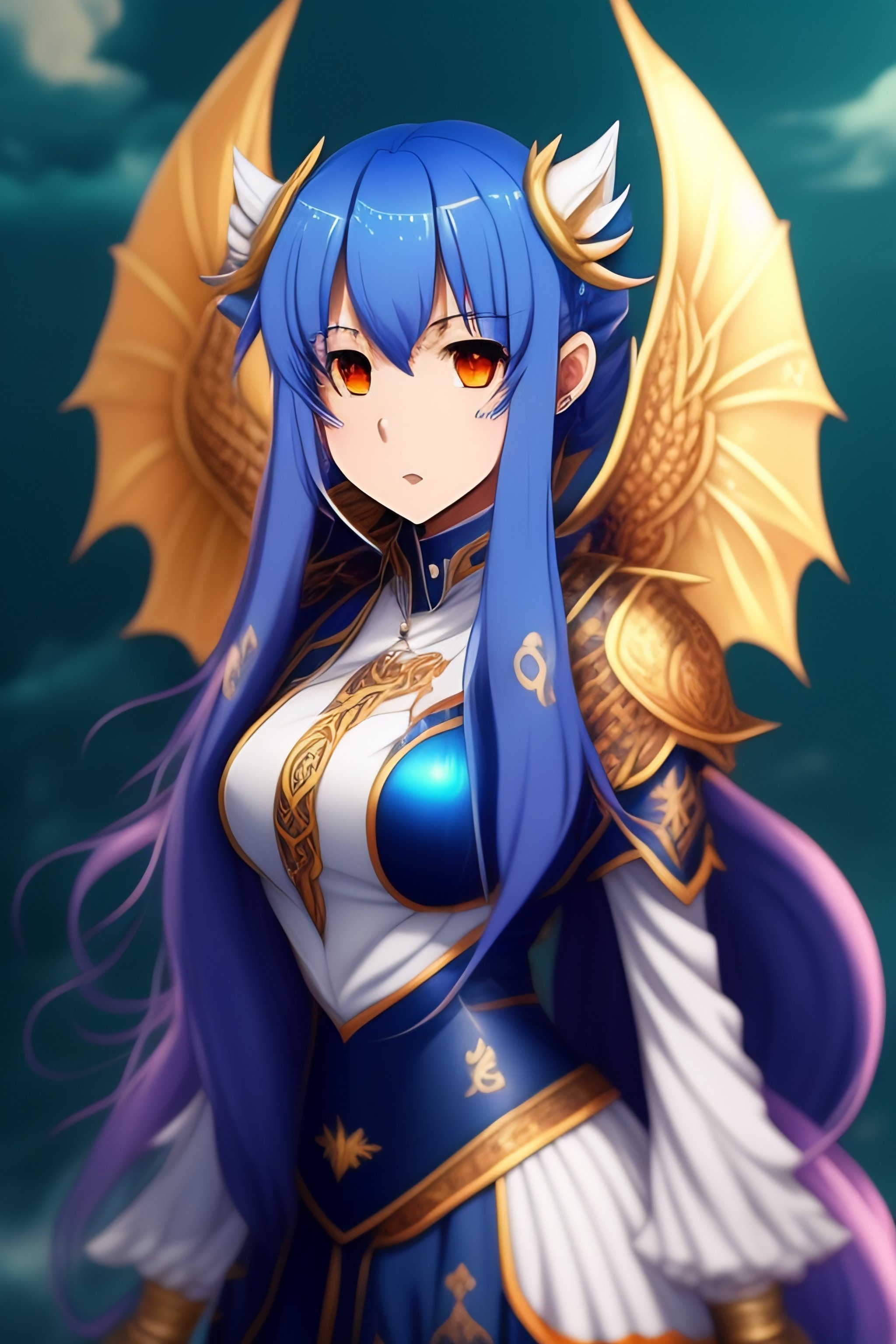 anime girl with dragon wings