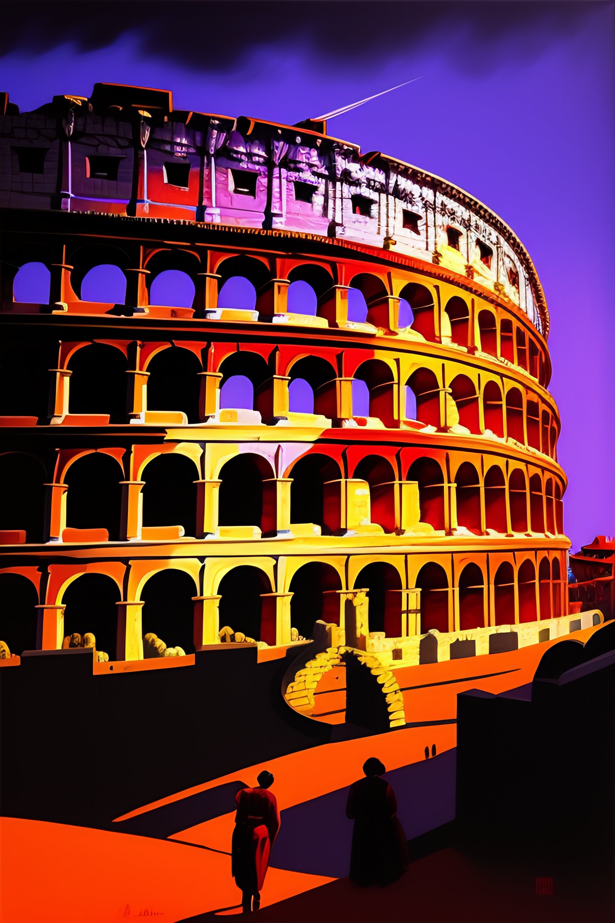 Lexica - Rome coliseum by goodhall, use of dark tones, bold colors ...