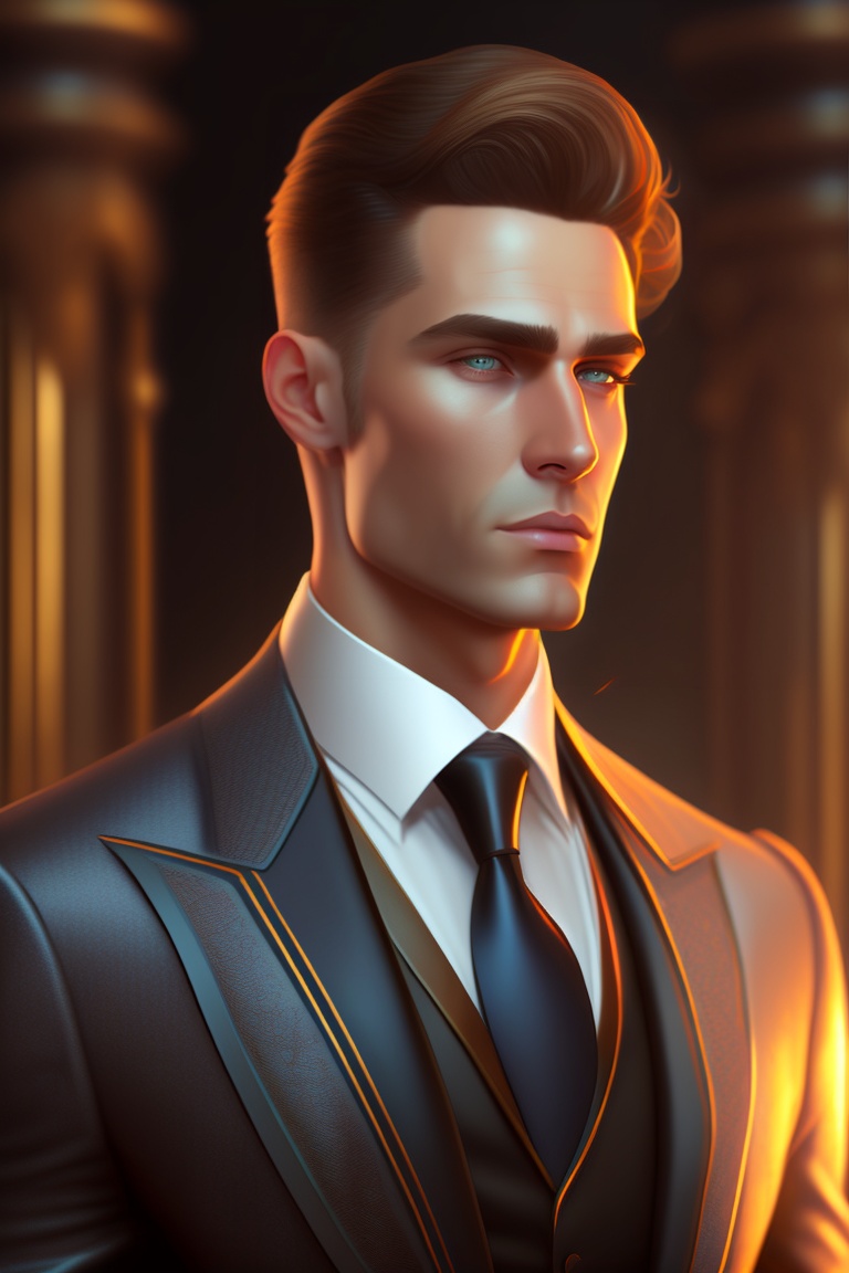 lexica-man-with-a-black-suit-highly-detailed-illustration-fantasy
