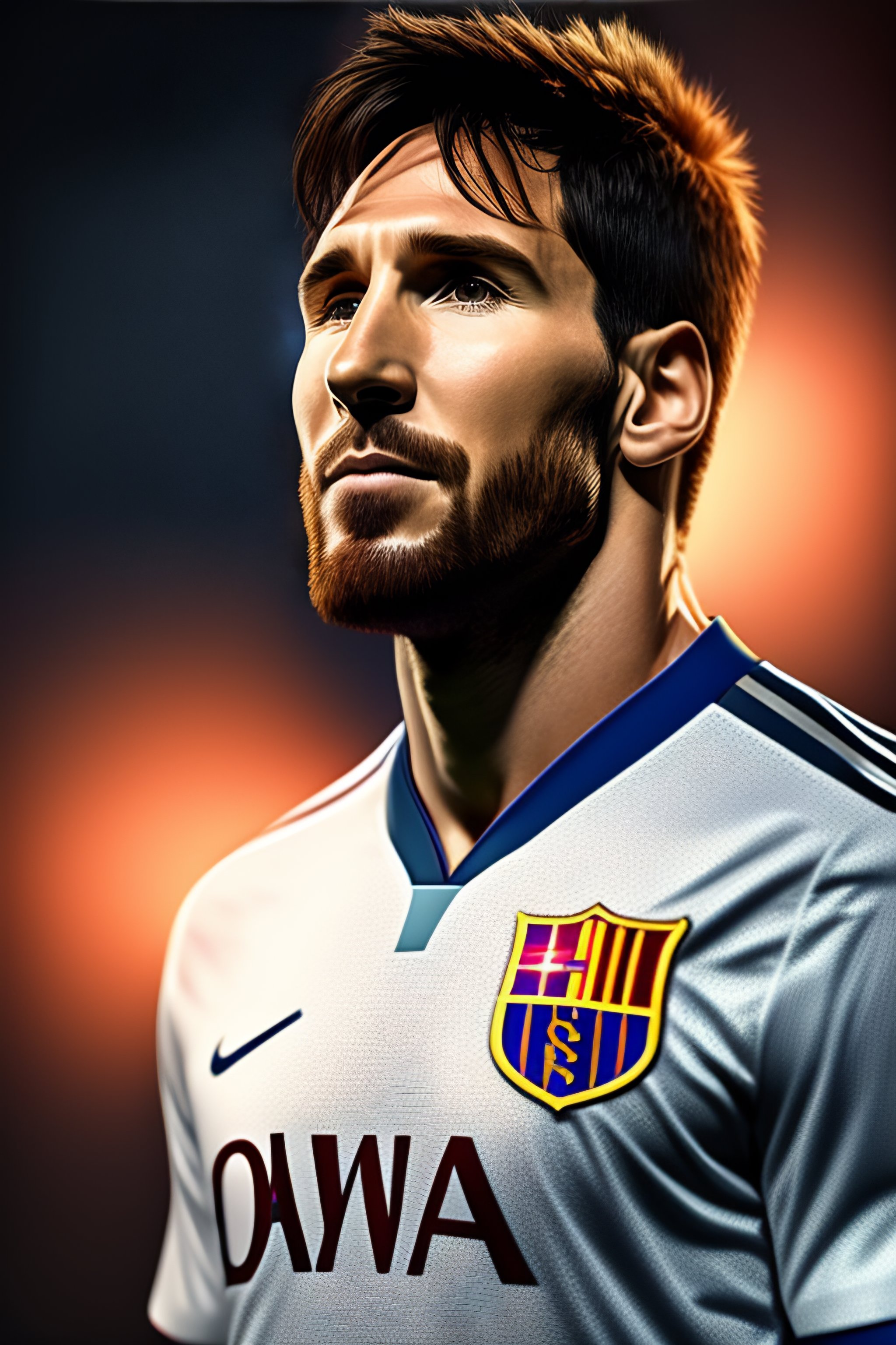 Lexica - Make portrait of lionel messi turn on old man