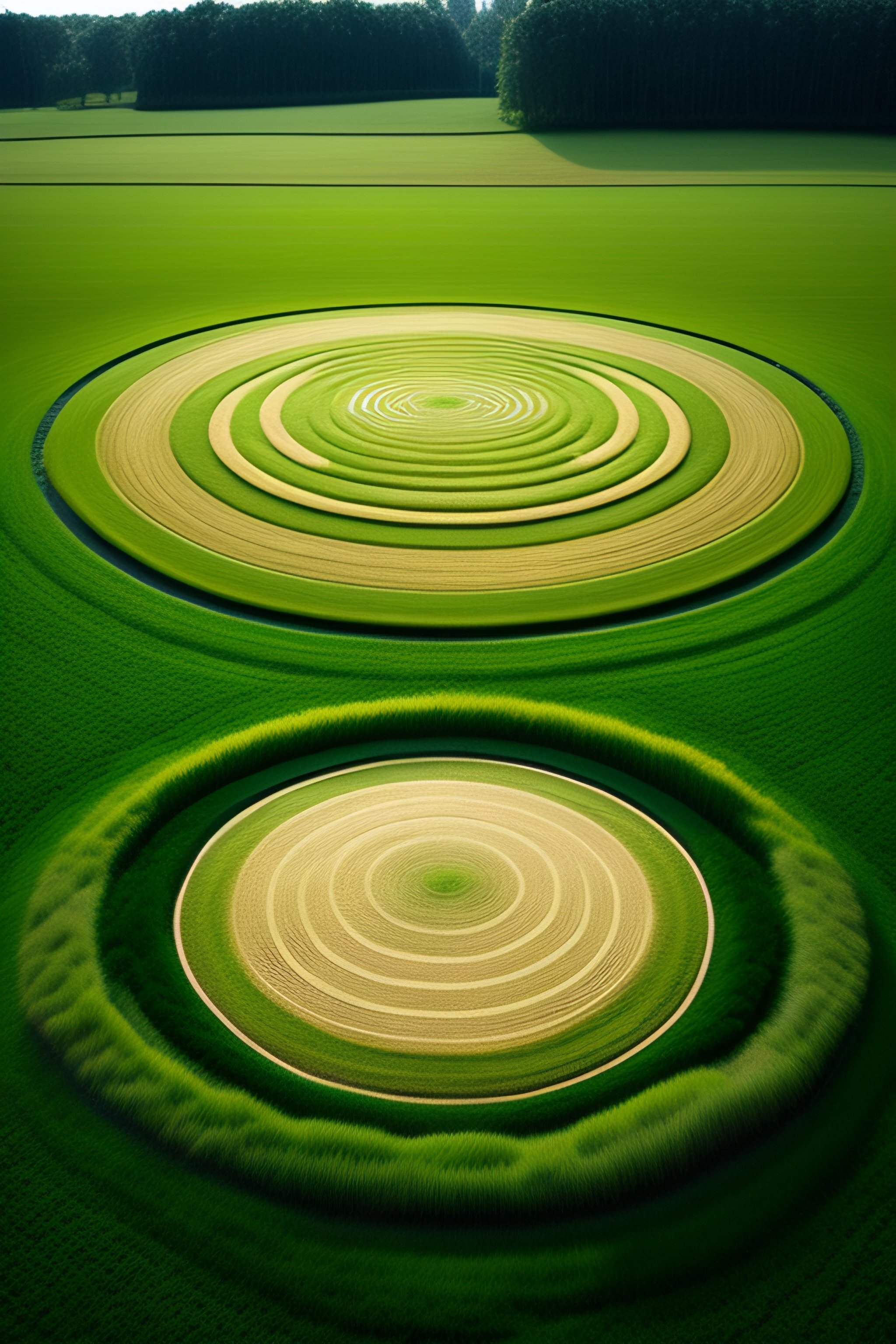 Lexica - Grass geometric crop circle, better homes and garden