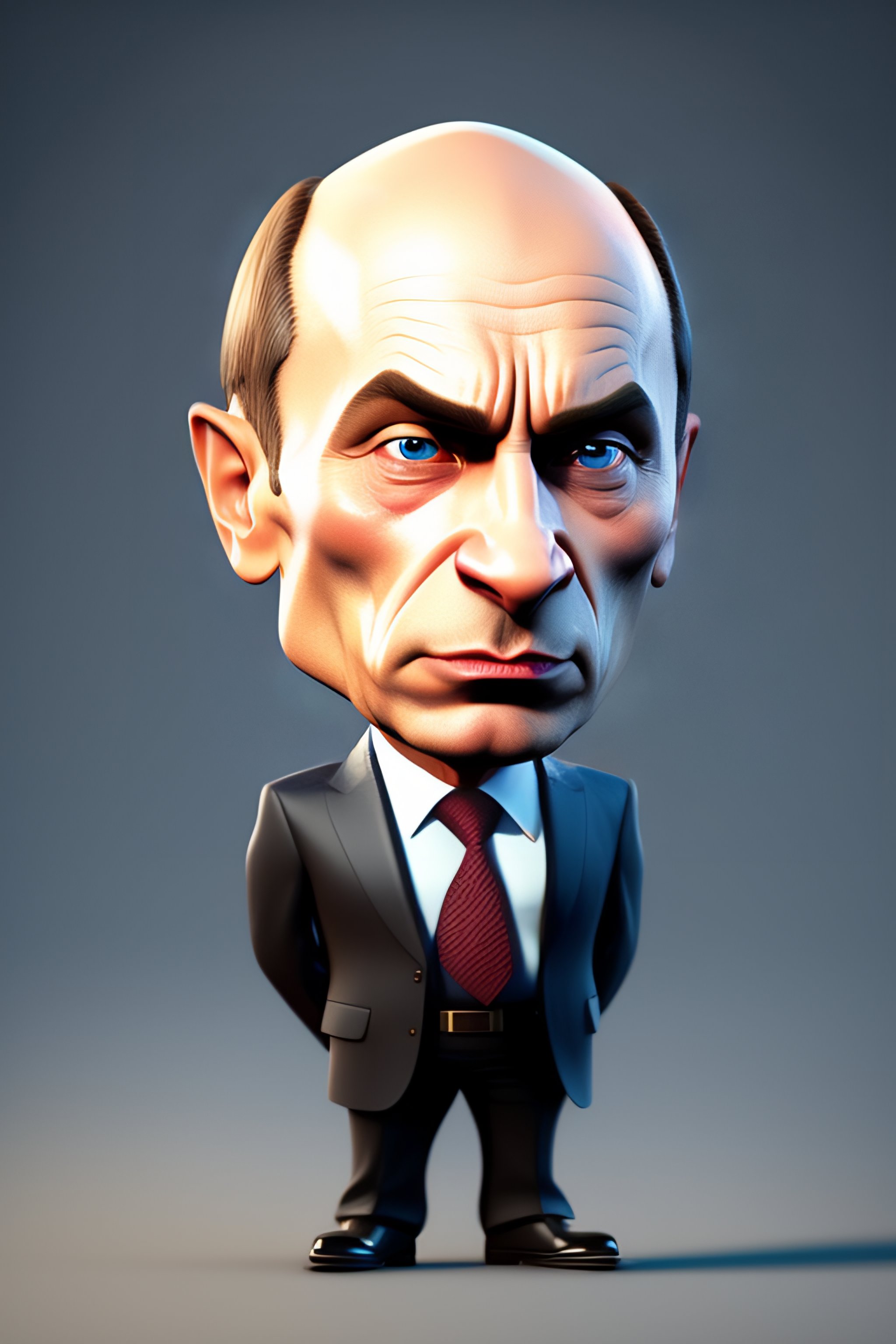 Lexica - Vladimir Putin cute angry caricature as a pixar disney ...