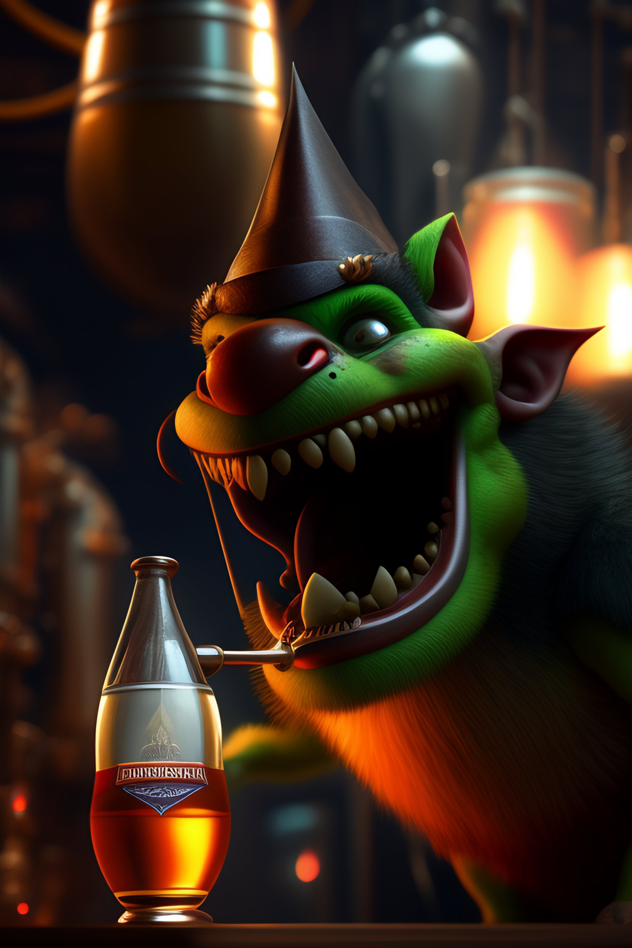 Lexica - An ugly deformed troll, laughing in a drunken stupor as he ...