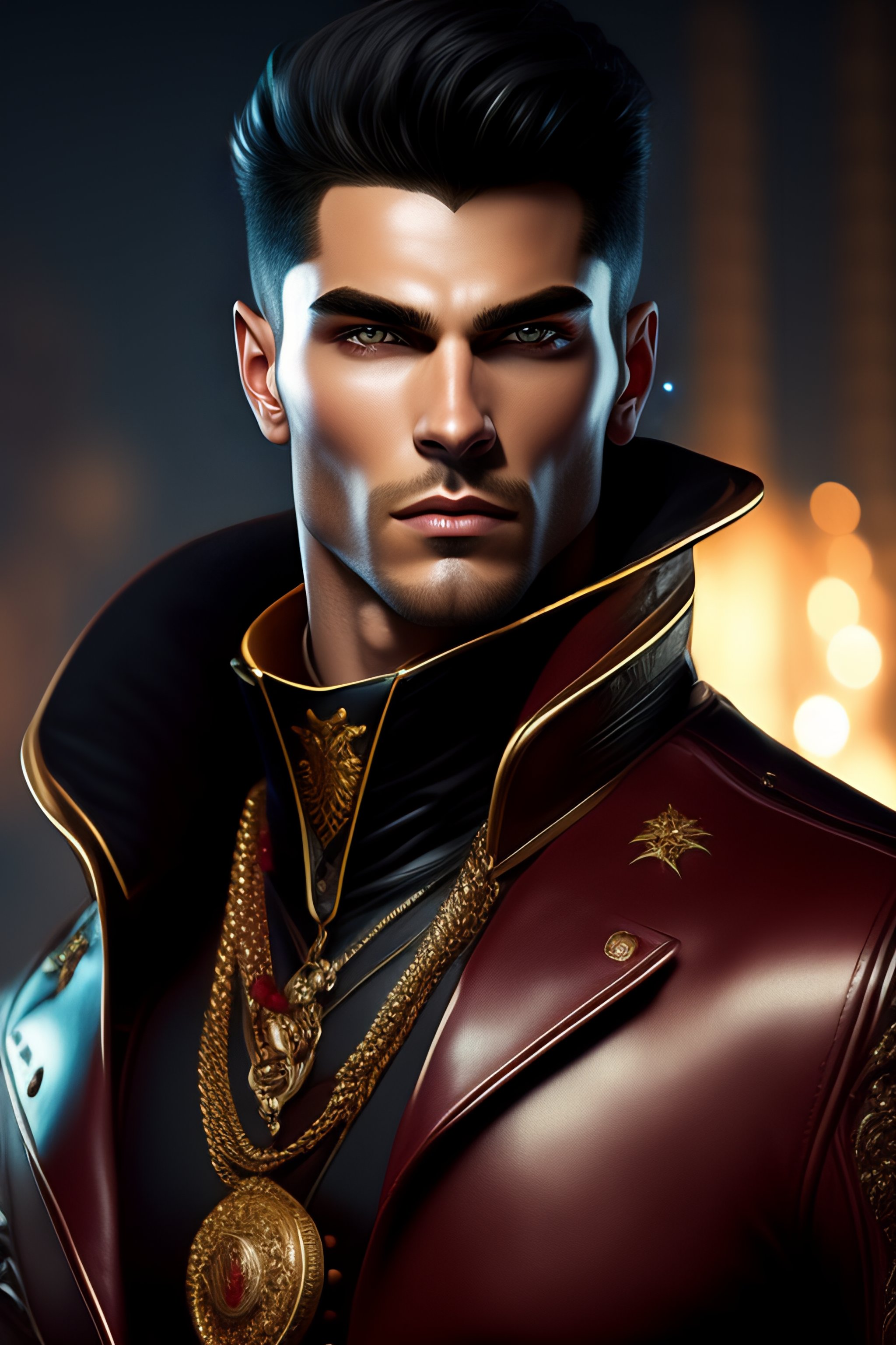 Lexica - Portrait of athletic male vampire, gorgeous, detailed face ...
