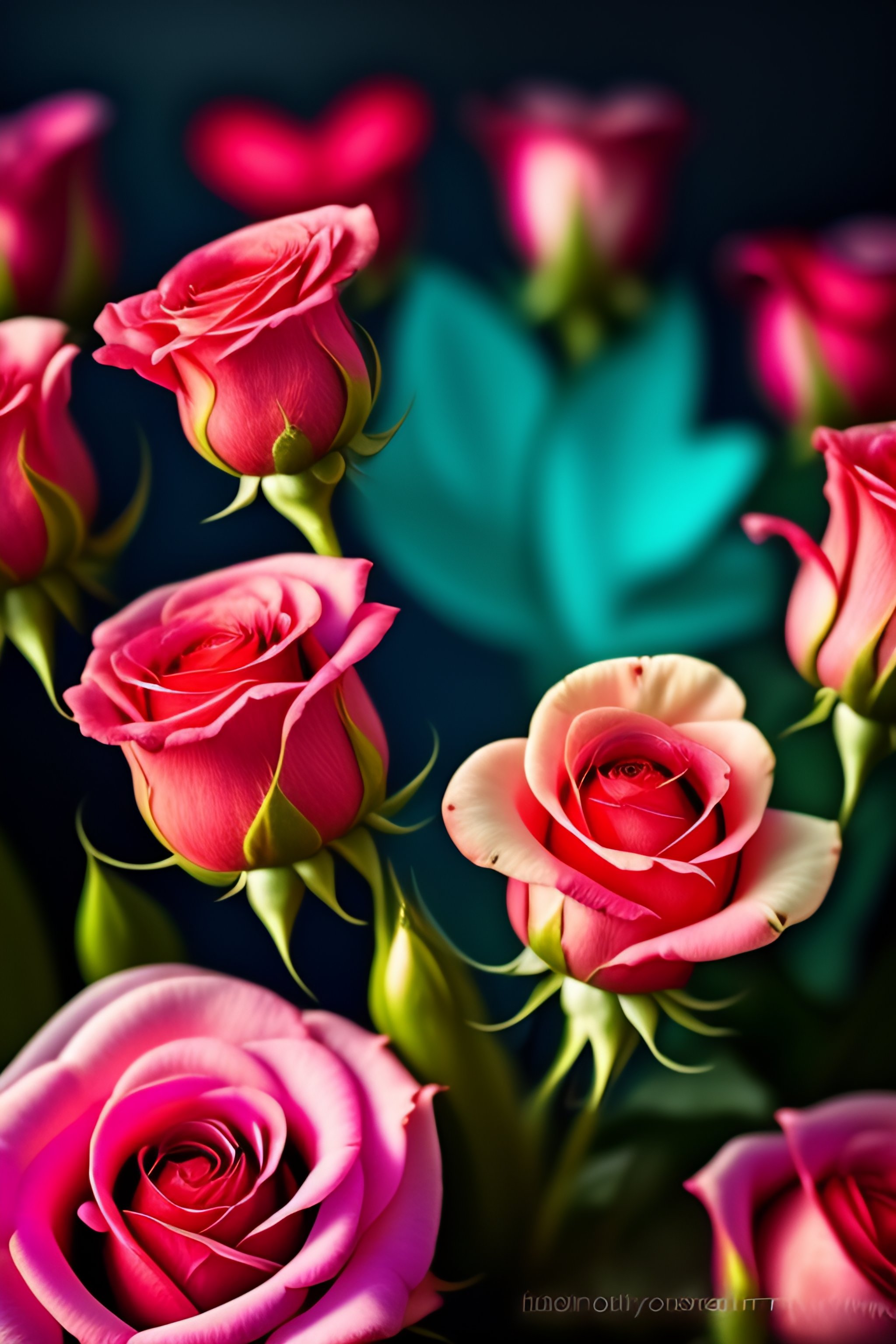 Lexica - Feminine hearts and roses