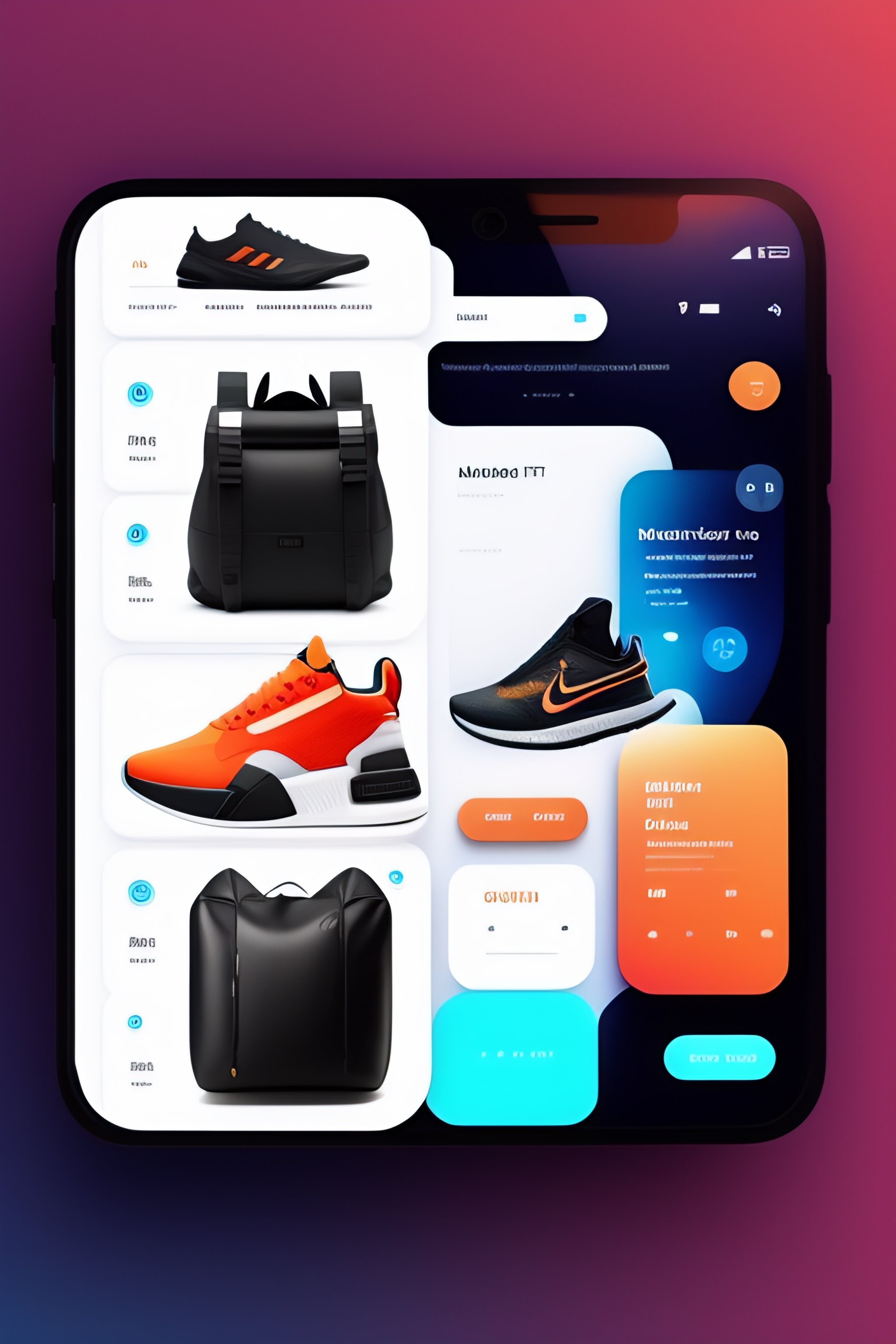Lexica Ultra high quality, ui, ux, mobile, shoes, minimalist, modern