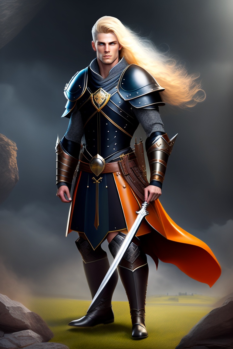 Lexica - A young warrior with a scar on his face holding a long sword while  wearing leather armor, artstation, pathfinder:kingmaker, fantasy, dnd, ar
