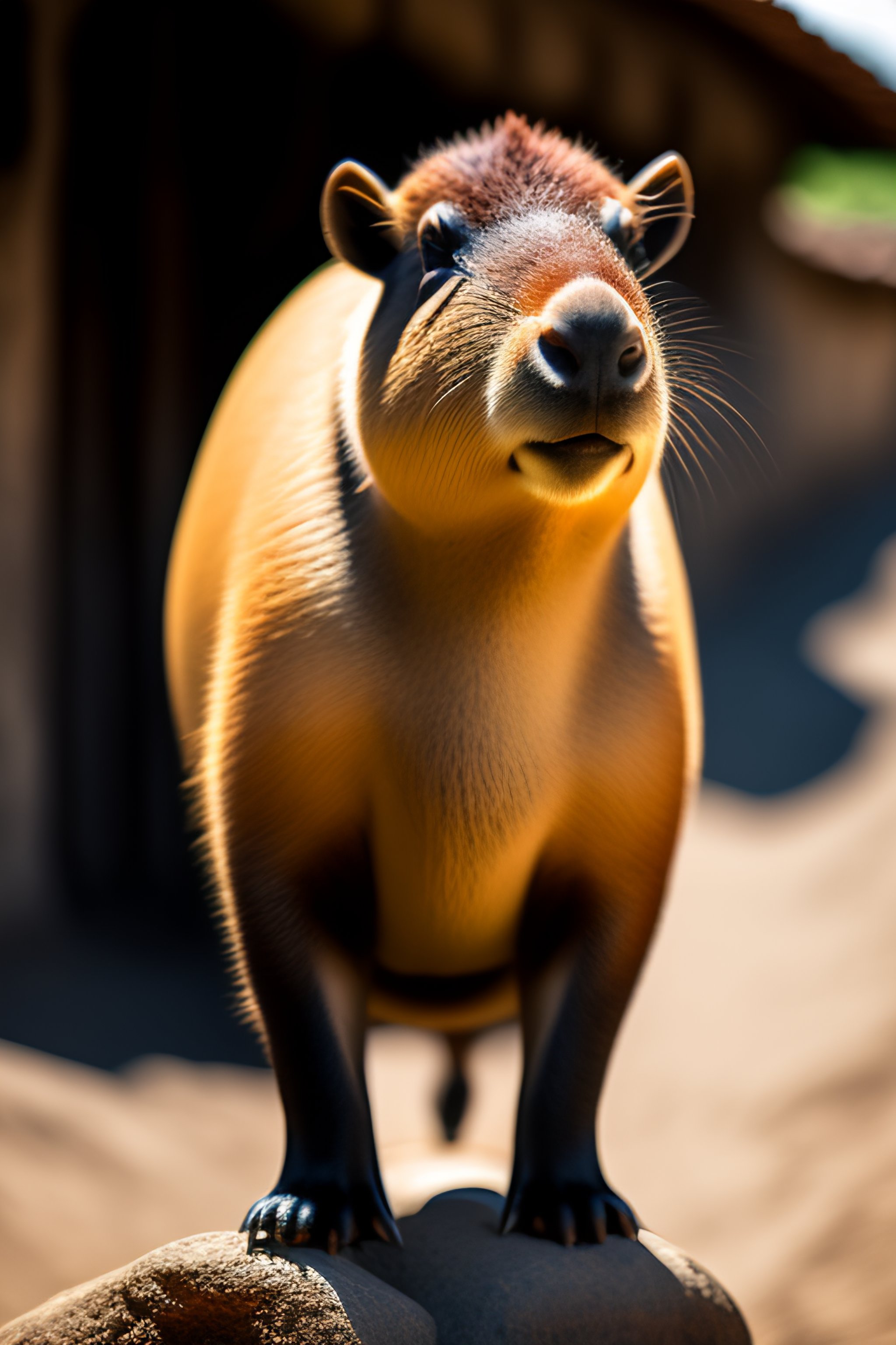 Lexica - Capybara with a ruana clothes in Boyaca Colombia