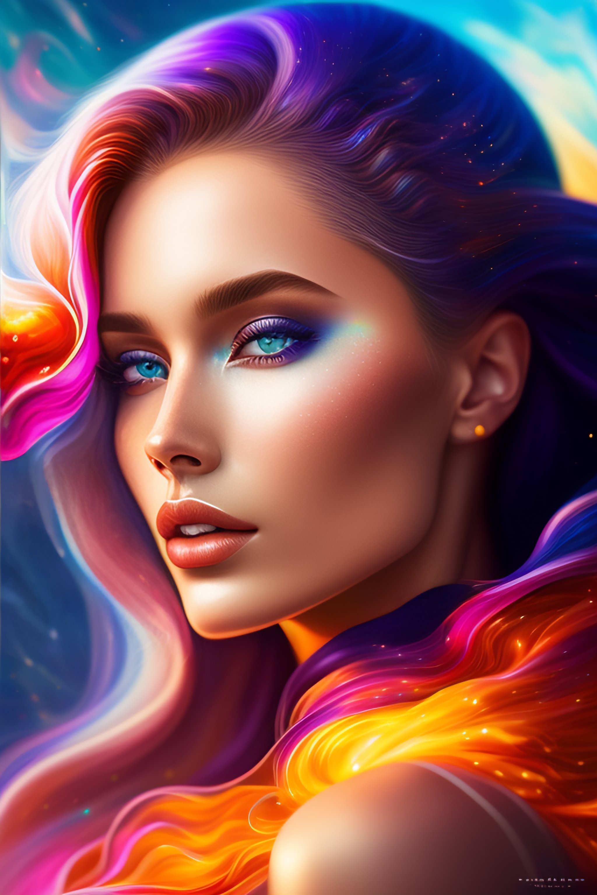 Lexica - Ultra Realistic Photo Portrait Of Scarlett Leithold Cosmic 