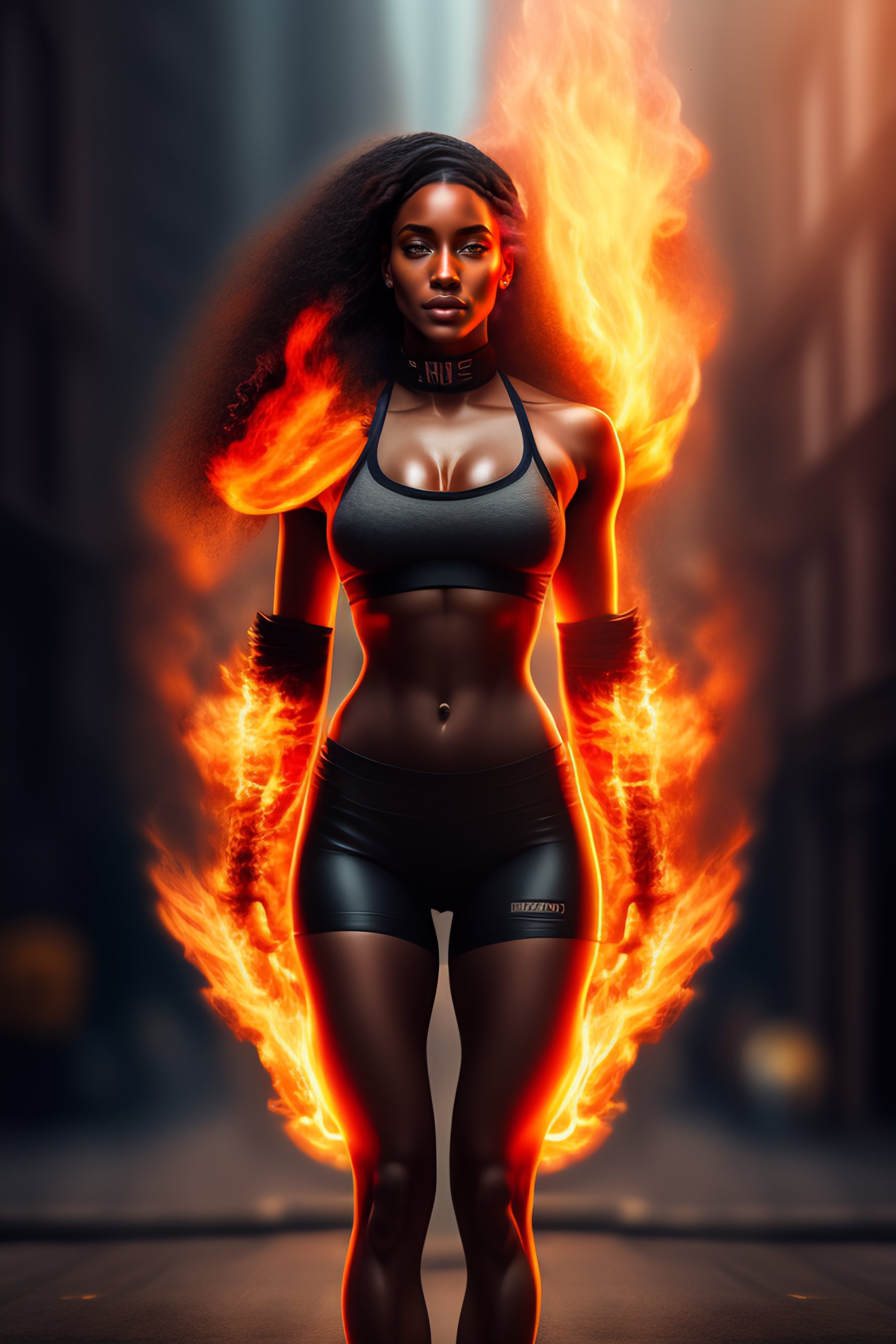 Lexica Women On Fire Full Body Photorealistic 4k