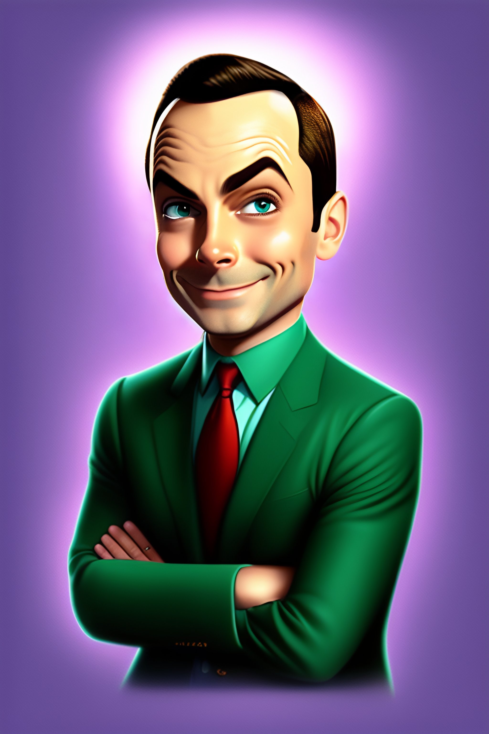 Lexica Sheldon cooper style pixar cartoon