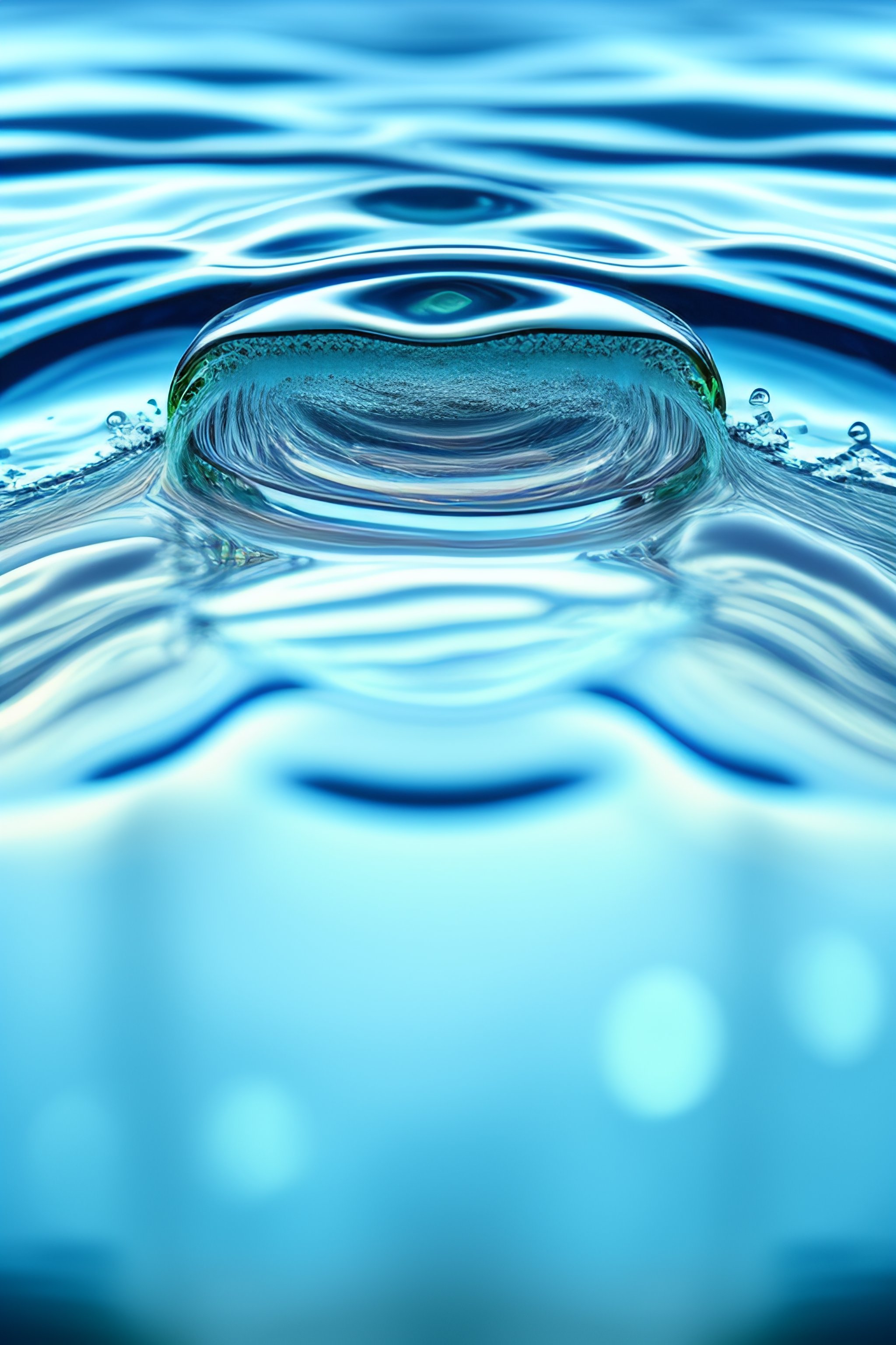 Lexica Breaking the surface tension of water, photograph