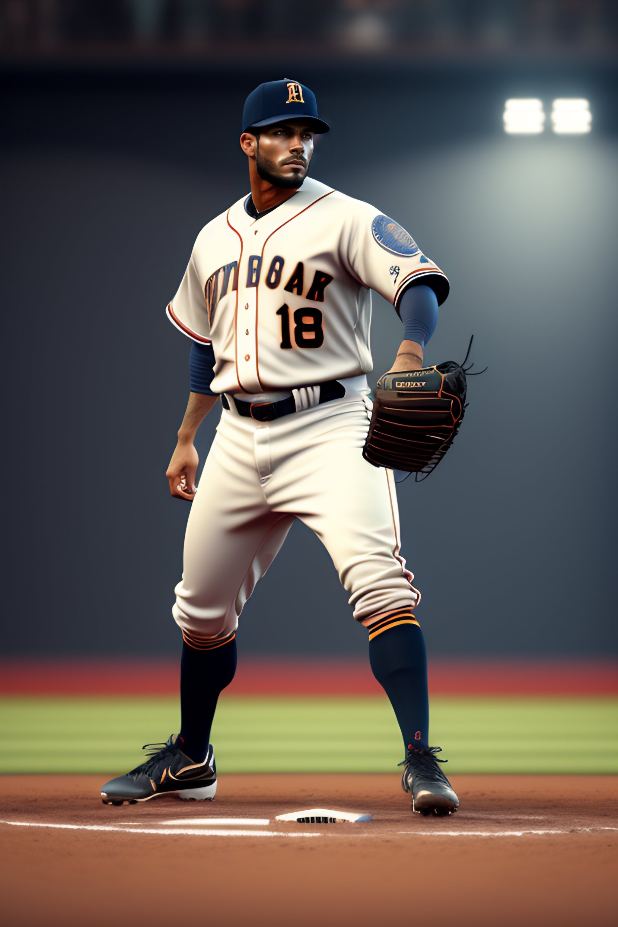 Lexica - disruptive baseball uniform orange and black