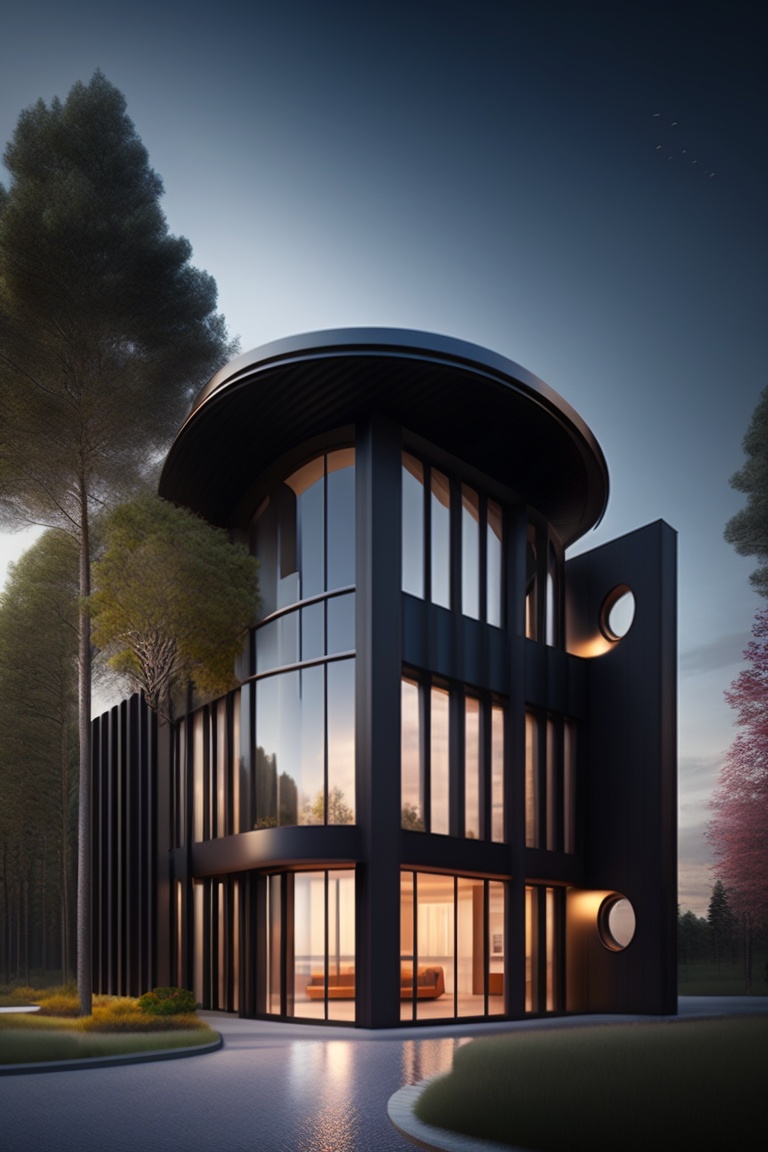 Lexica - The design of the gallery building with a beautiful entrance ...