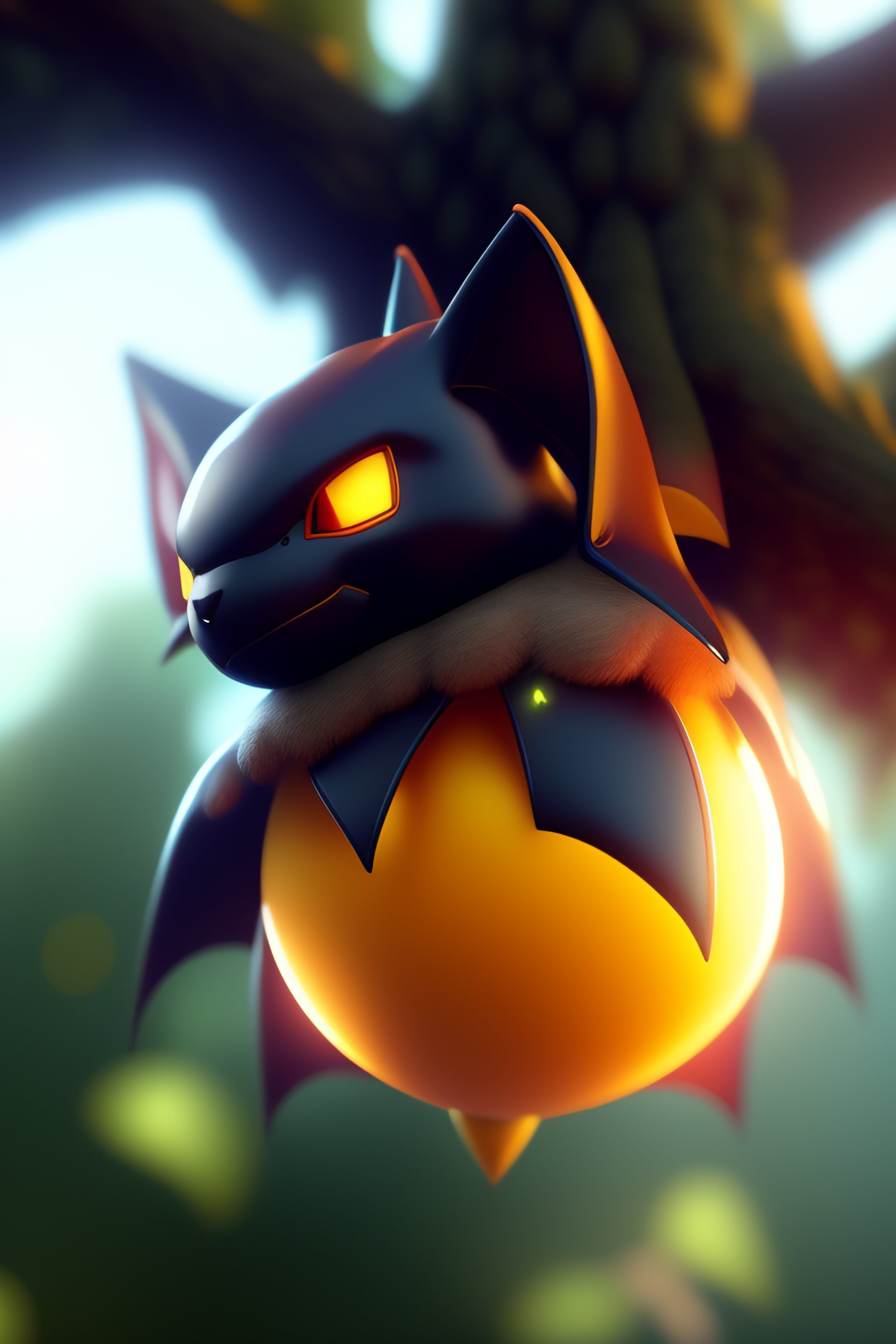 Lexica - A pokemon that looks like bat, bat hanging upside down in a ...