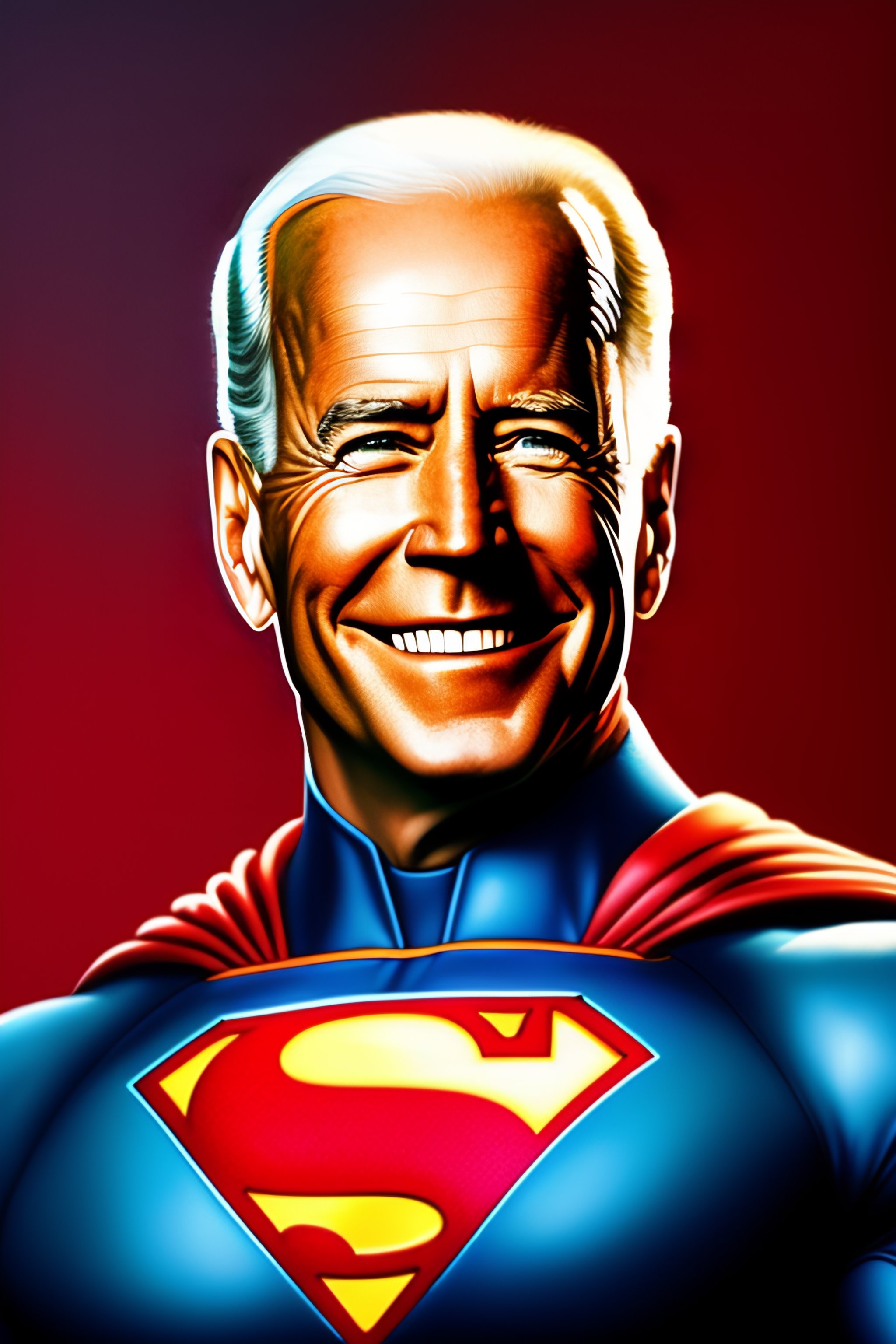 Lexica - A detailed portrait of president Biden as superman