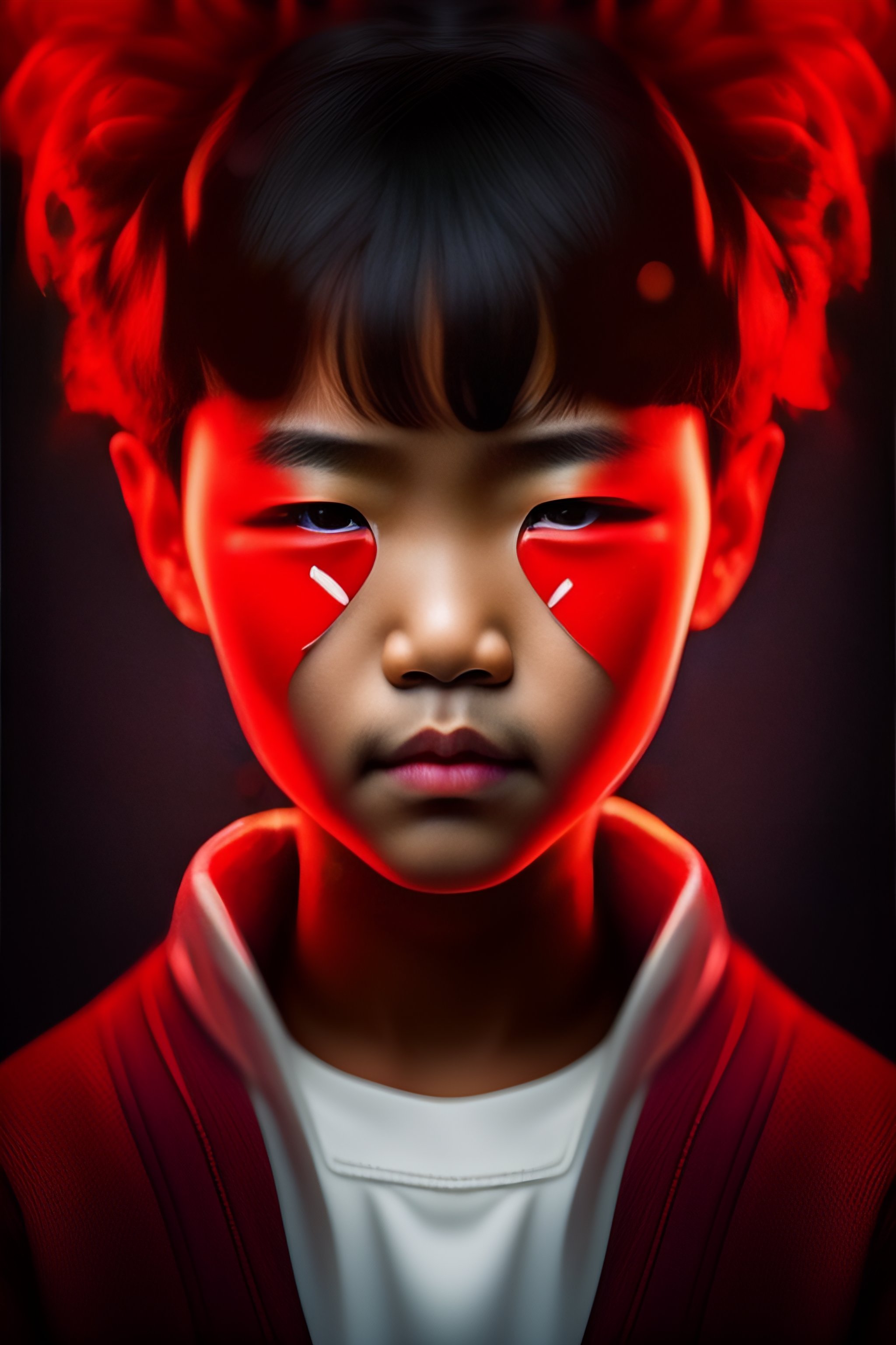 Lexica - Human with eight red eyes