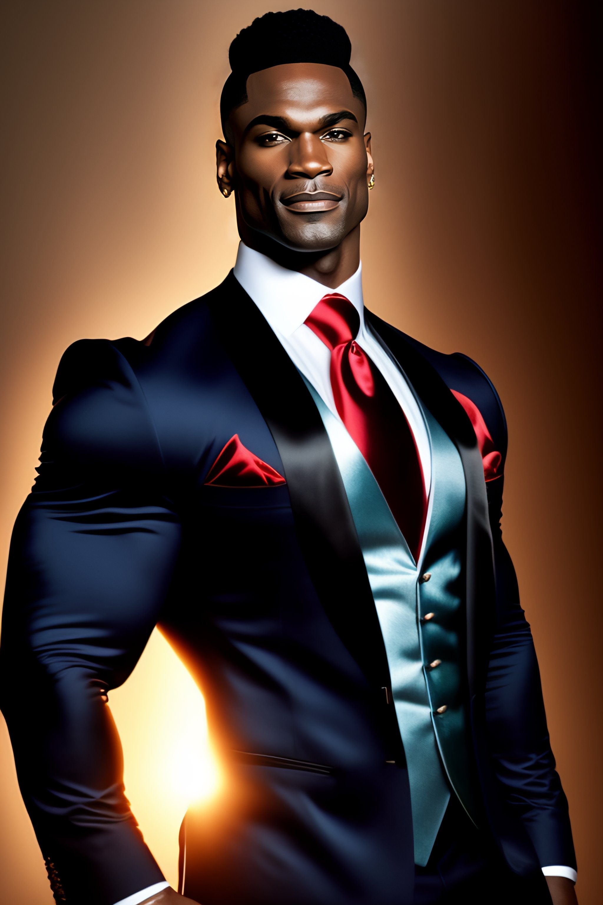 Lexica A muscular lion, with a sarcastic smile, wearing a crown and a