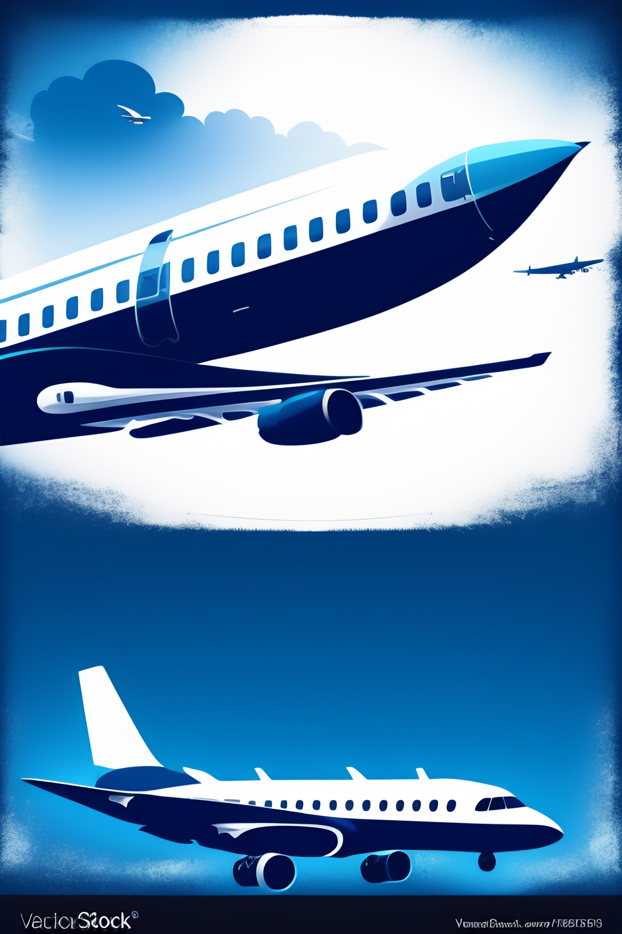 lexica-logo-plane-private-jet-monochrome-vector-design-2d-blue