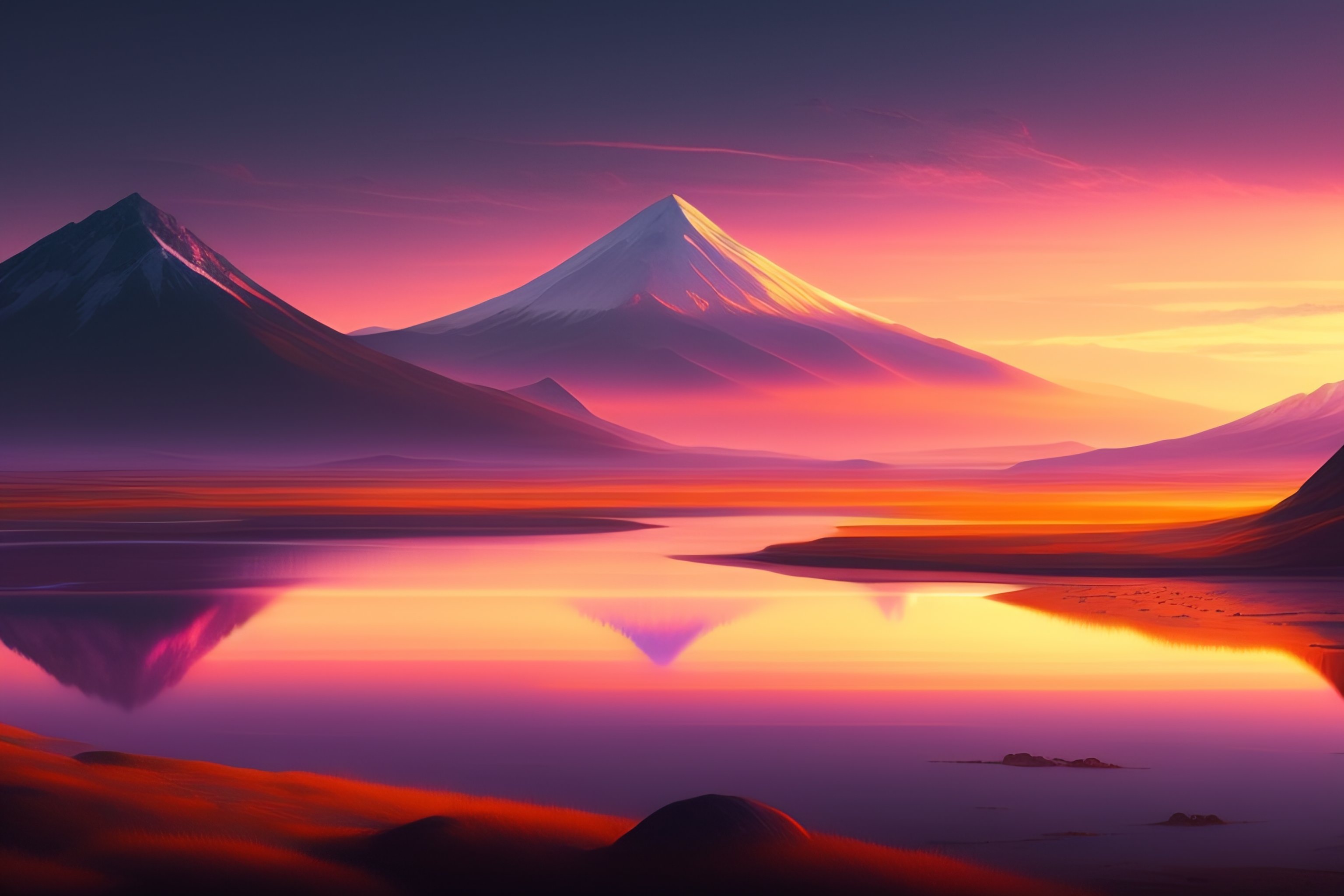Lexica - Kamchatka landscape, sunset, beautiful, Greg Rutkowski ...