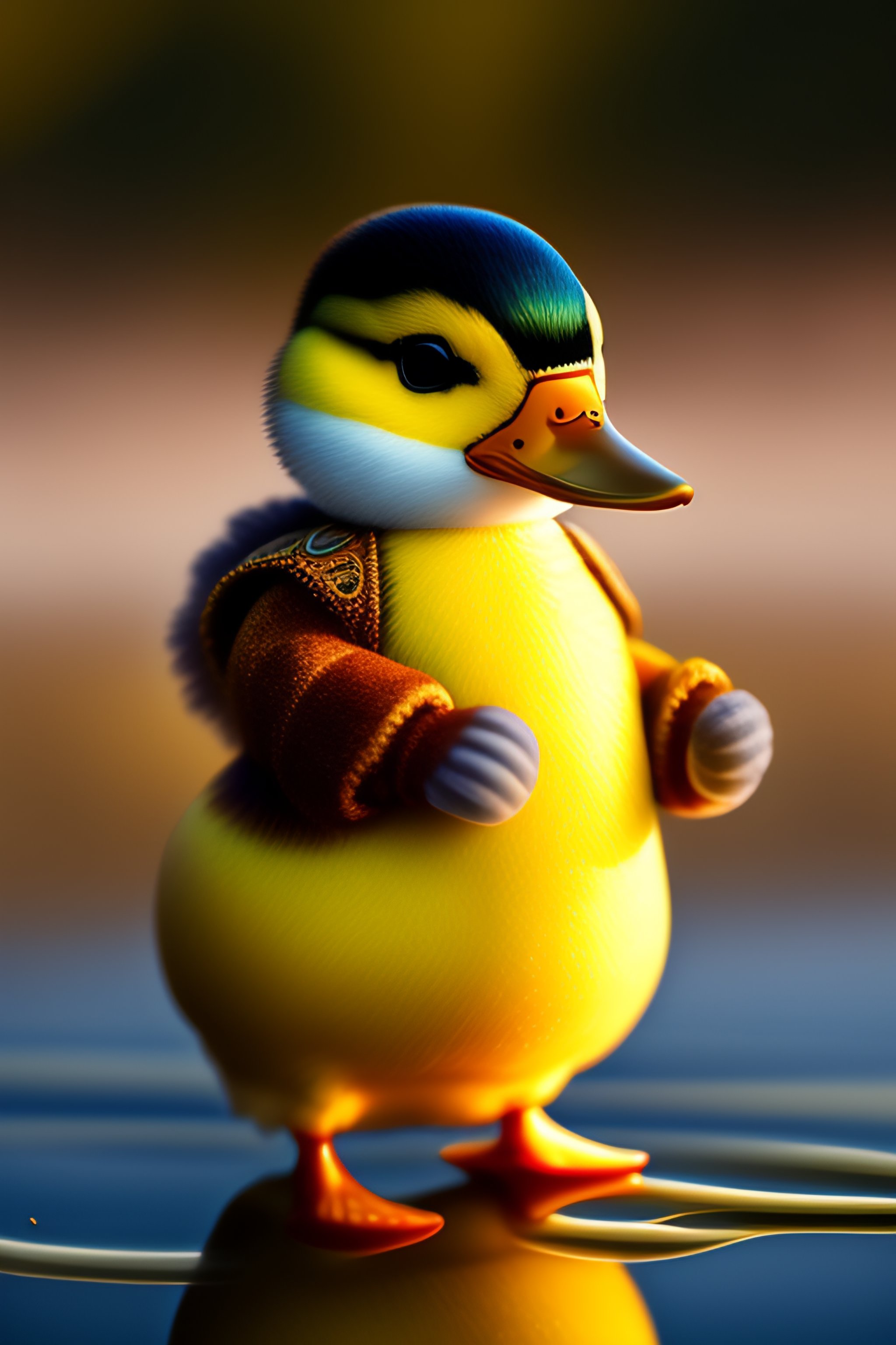 Lexica Little duck holding knife